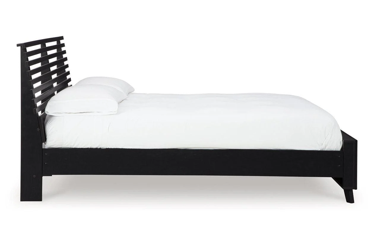 Danziar Black King Slat Platform Bed - Image 4