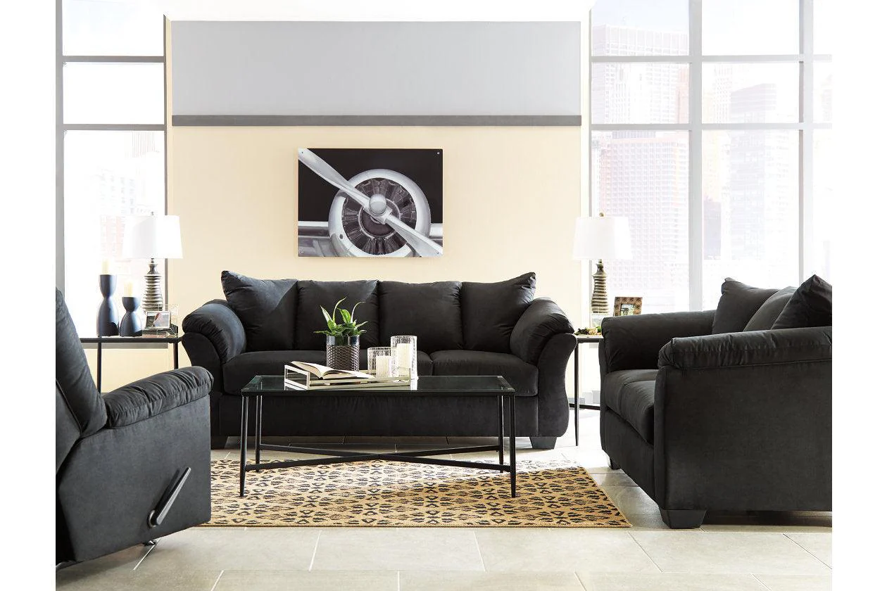Darcy Black Loveseat - Image 5