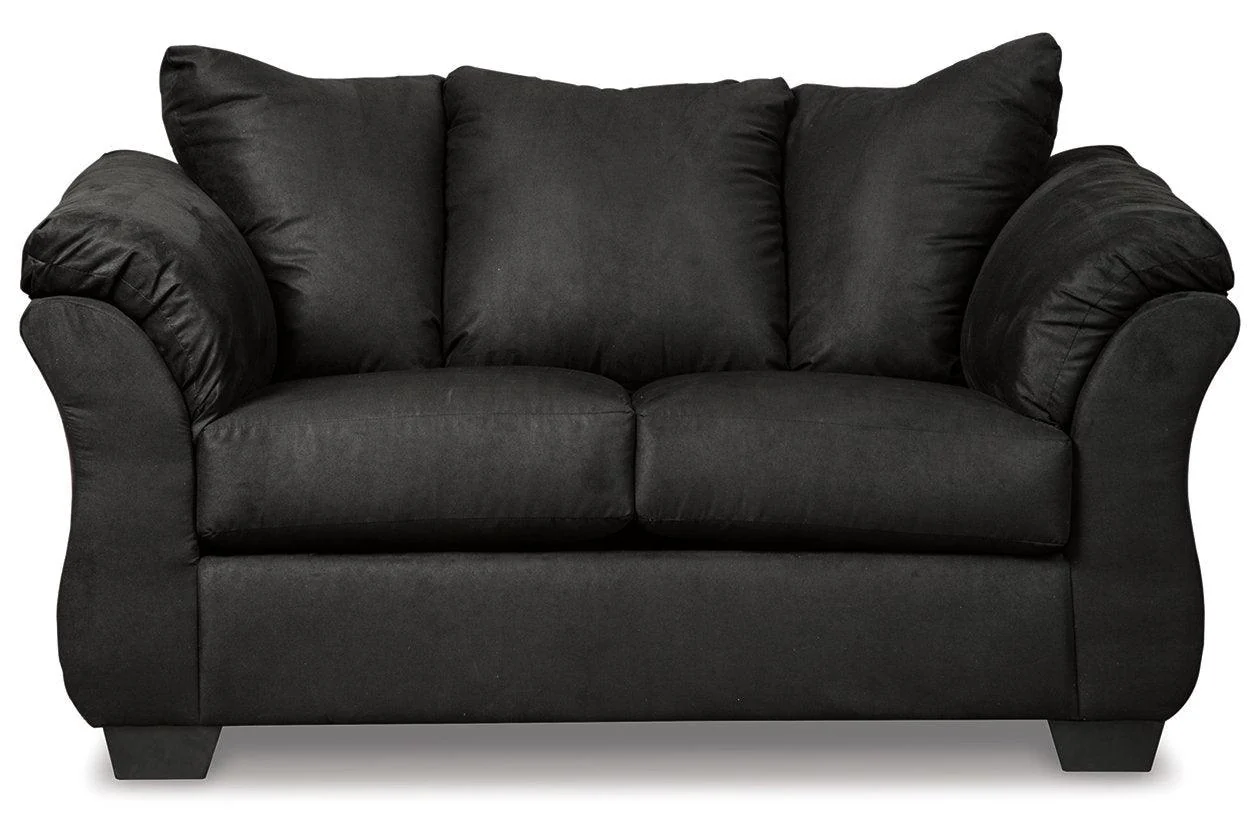 Darcy Black Loveseat - Image 7