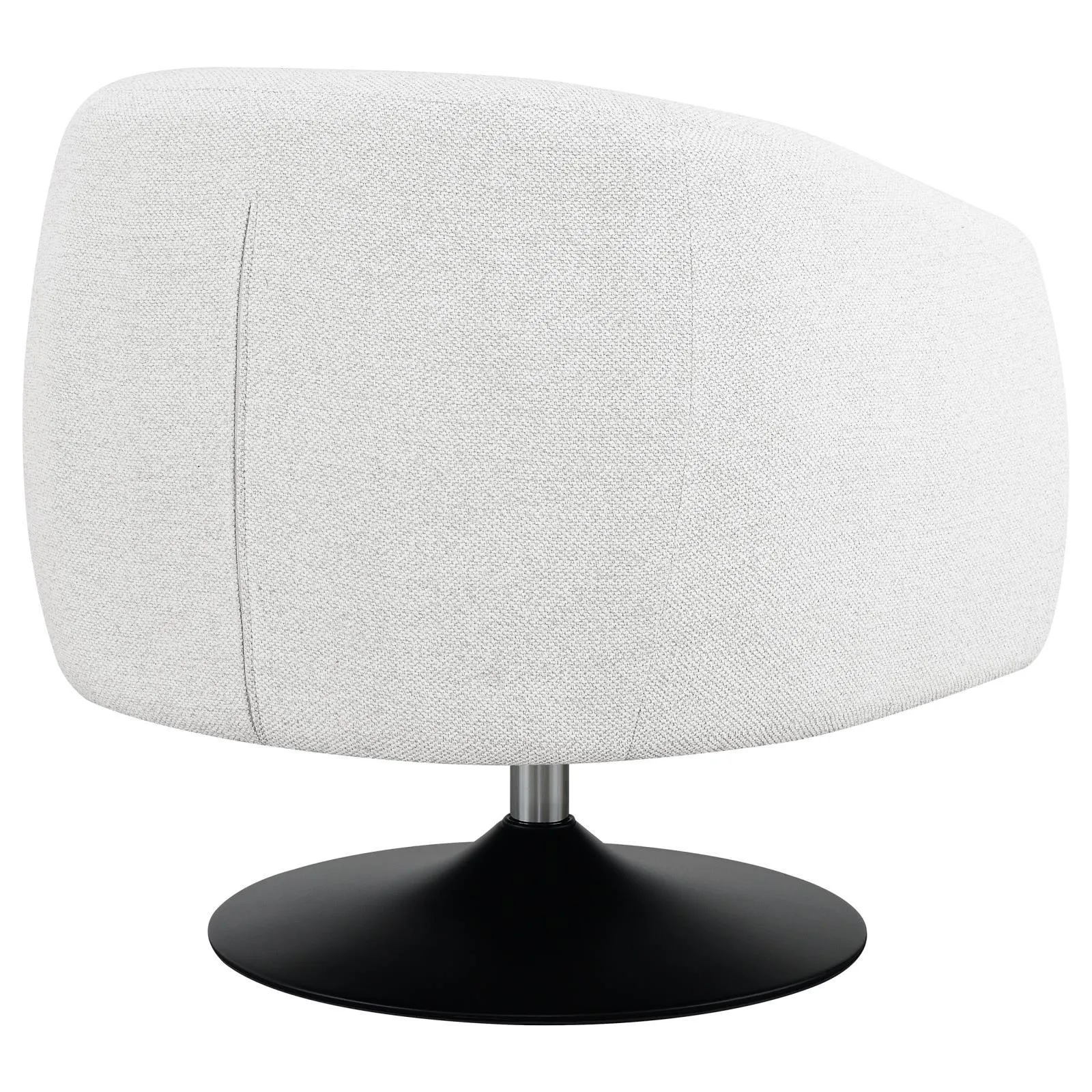 Dave Beige/Matte Black Upholstered Swivel Accent Chair - Image 7