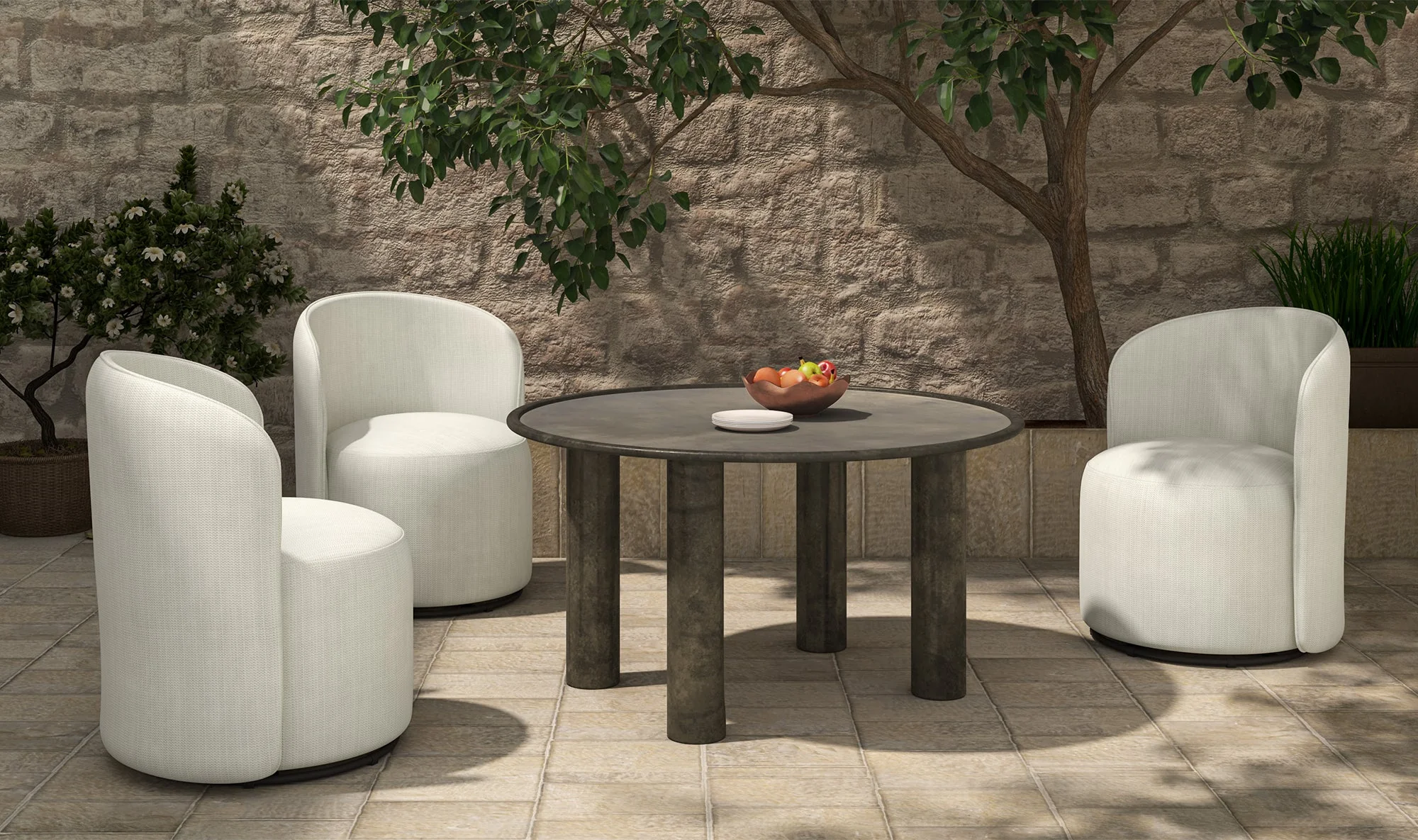 Deacon Outdoor Dining Table Deep Bronze - Image 5