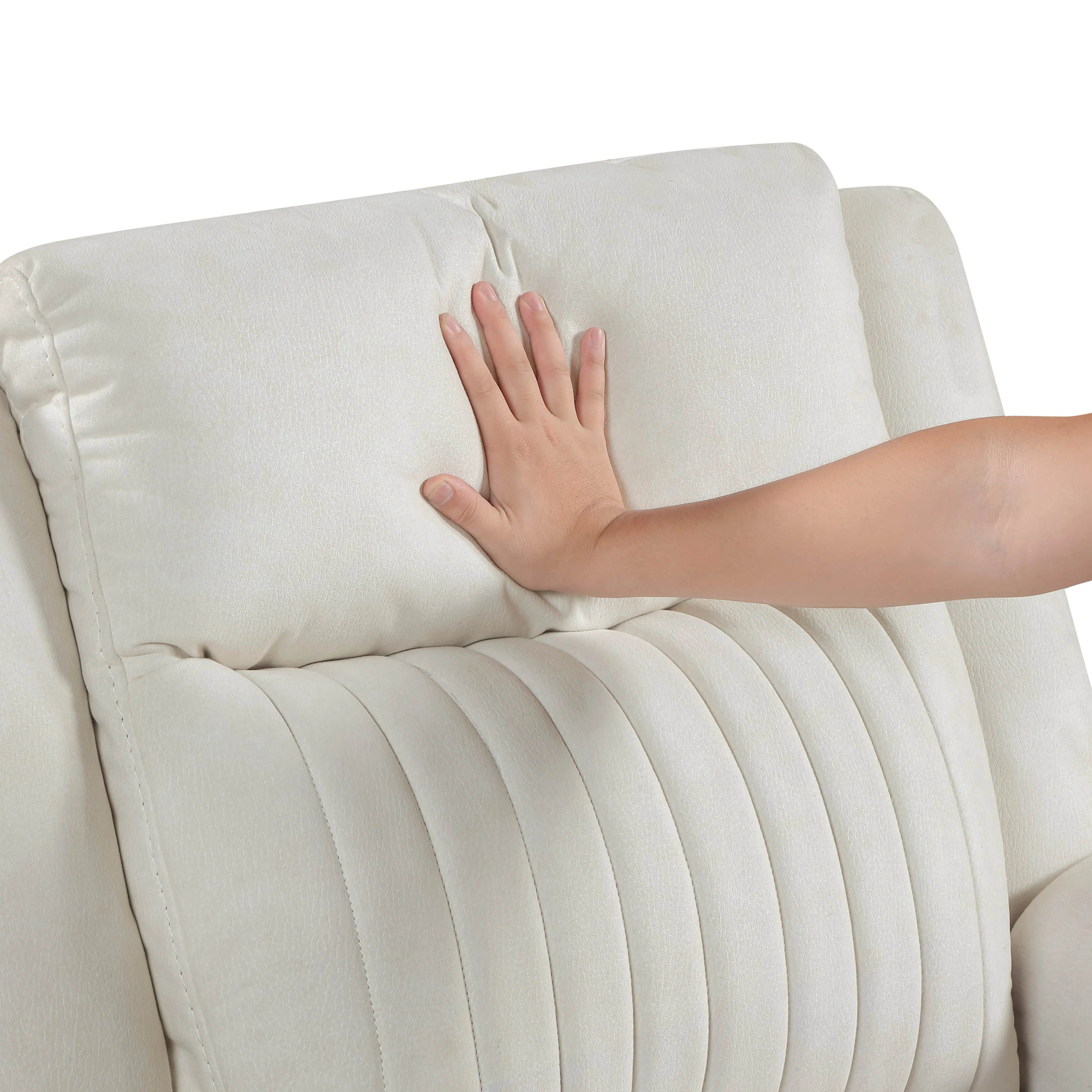Dean Beige Reclining Chair - Image 10