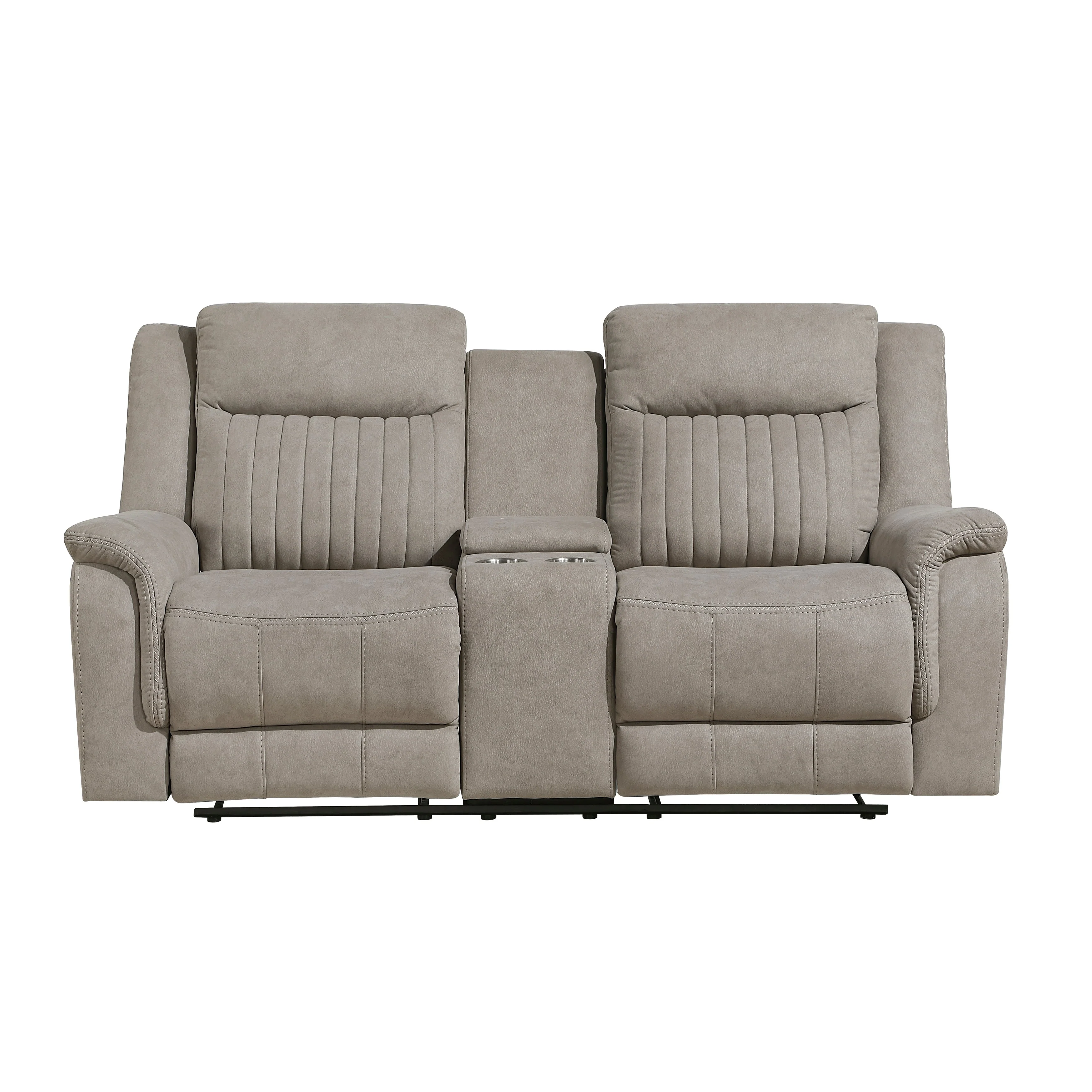 Dean Dove Double Reclining Loveseat with Center Console