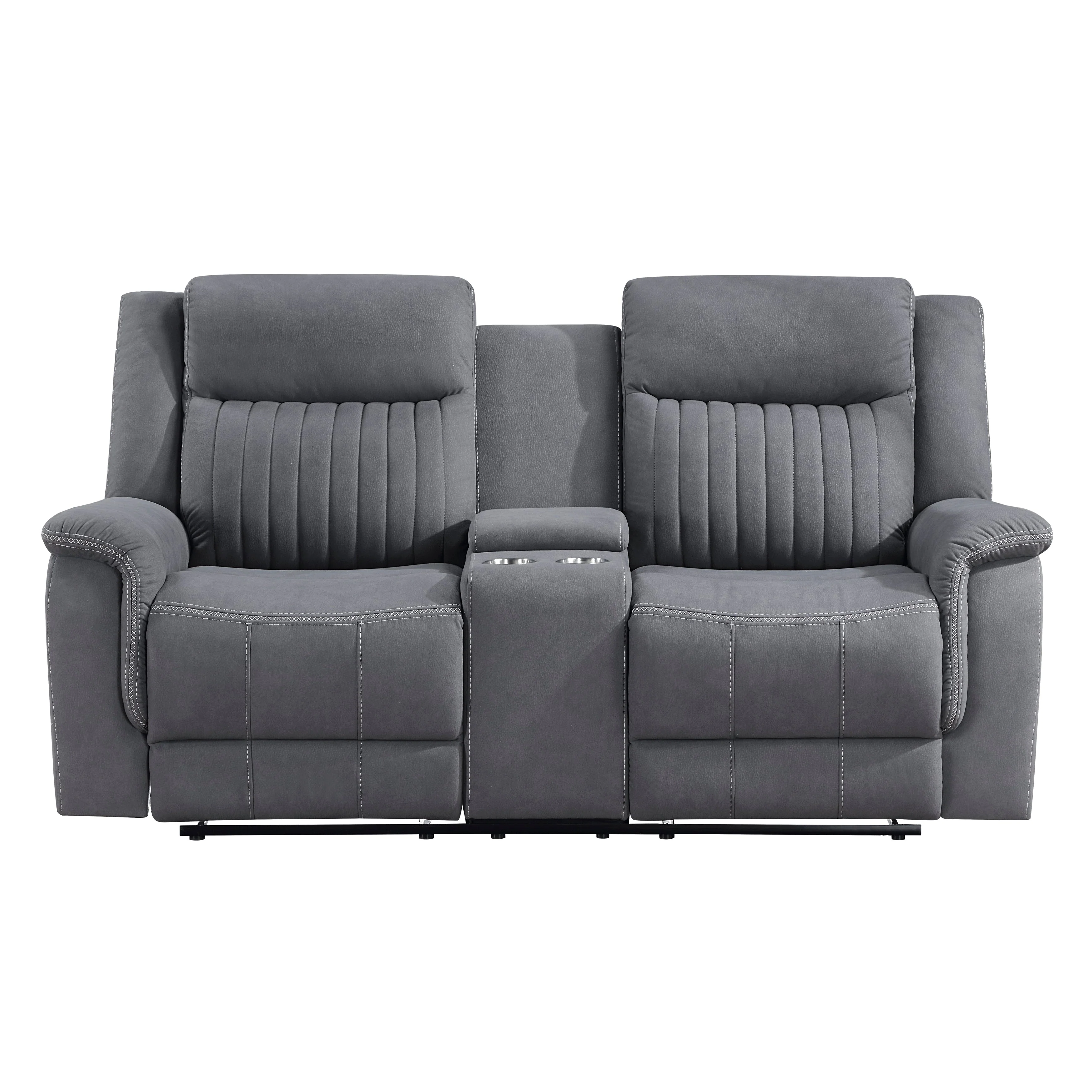 Dean Gray Double Reclining Living Room Set - Image 7