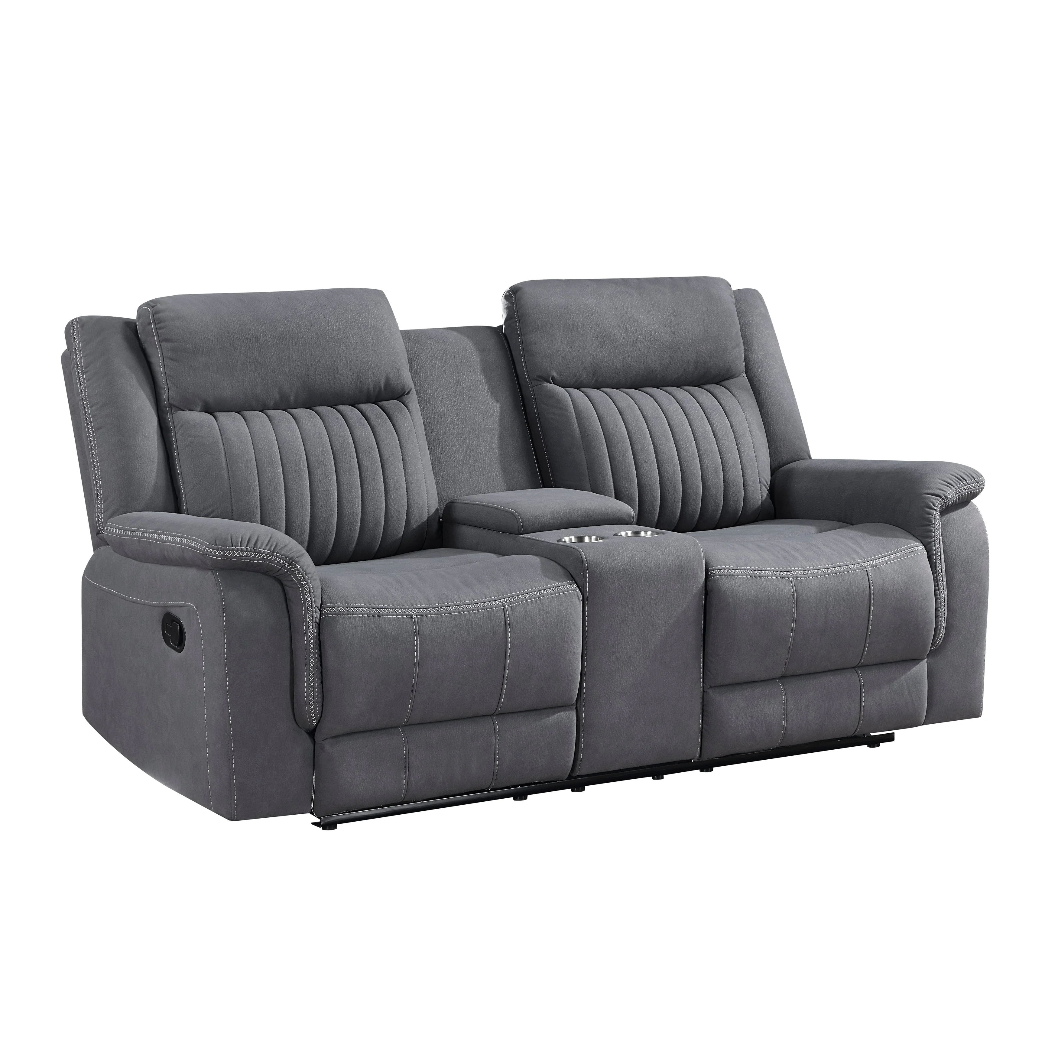 Dean Gray Double Reclining Living Room Set - Image 8