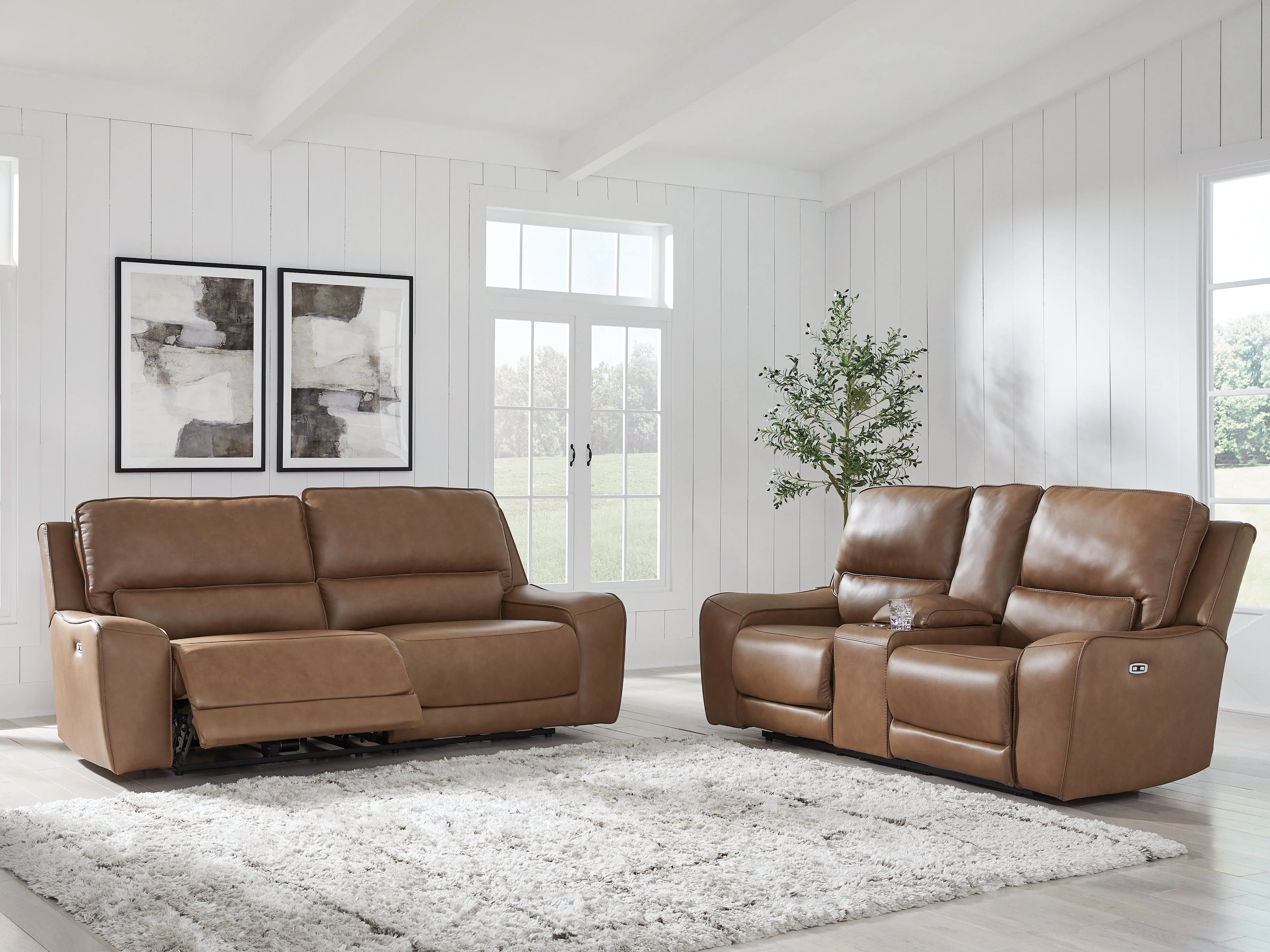 DeepWakes Caramel Sofa and Loveseat