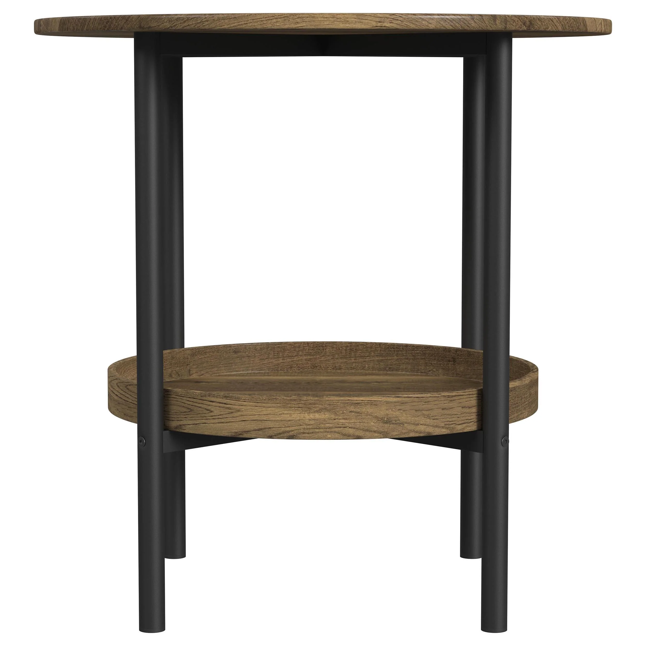 Delfin Brown 3-Piece Round Coffee and End Table Set - Image 3