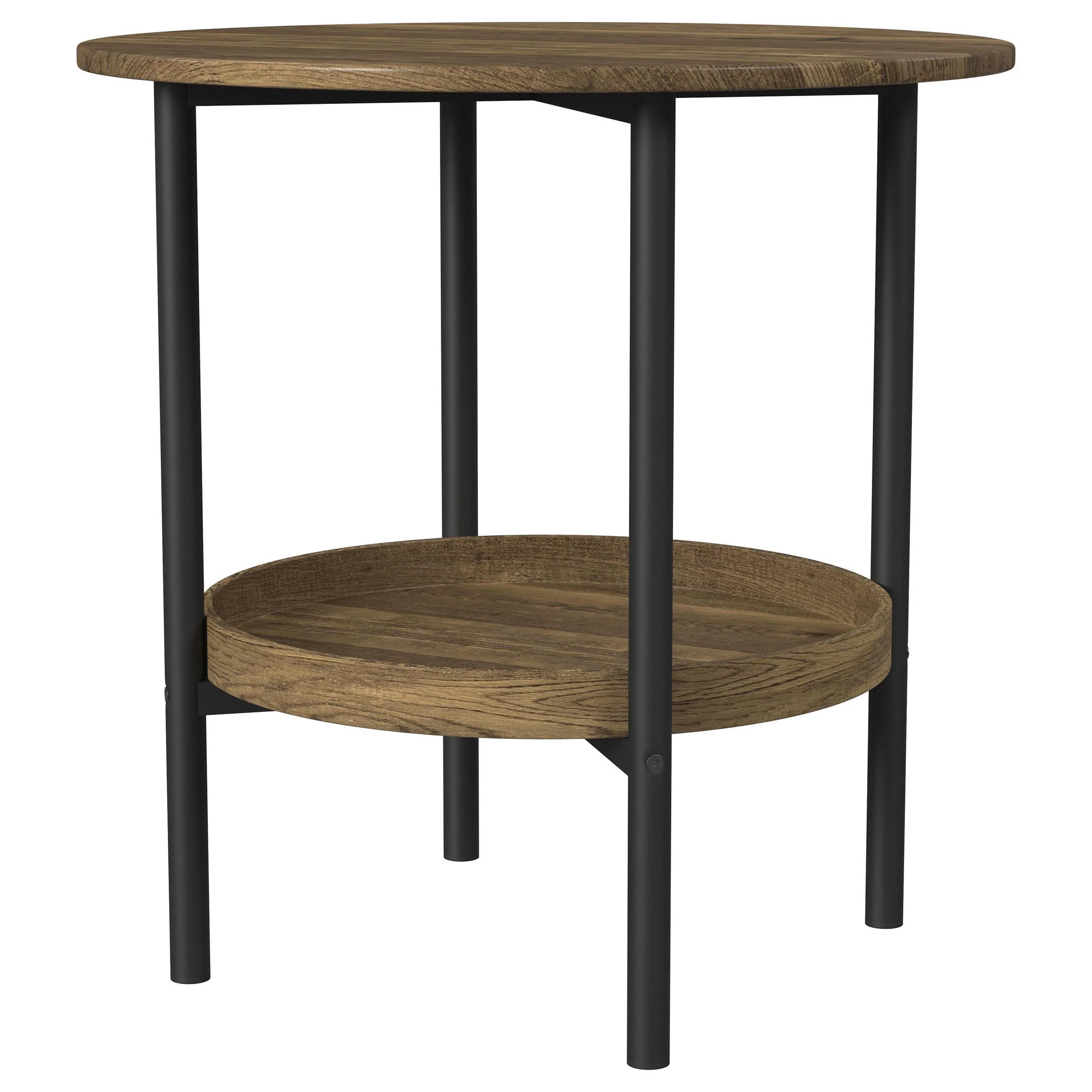 Delfin Brown 3-Piece Round Coffee and End Table Set - Image 4
