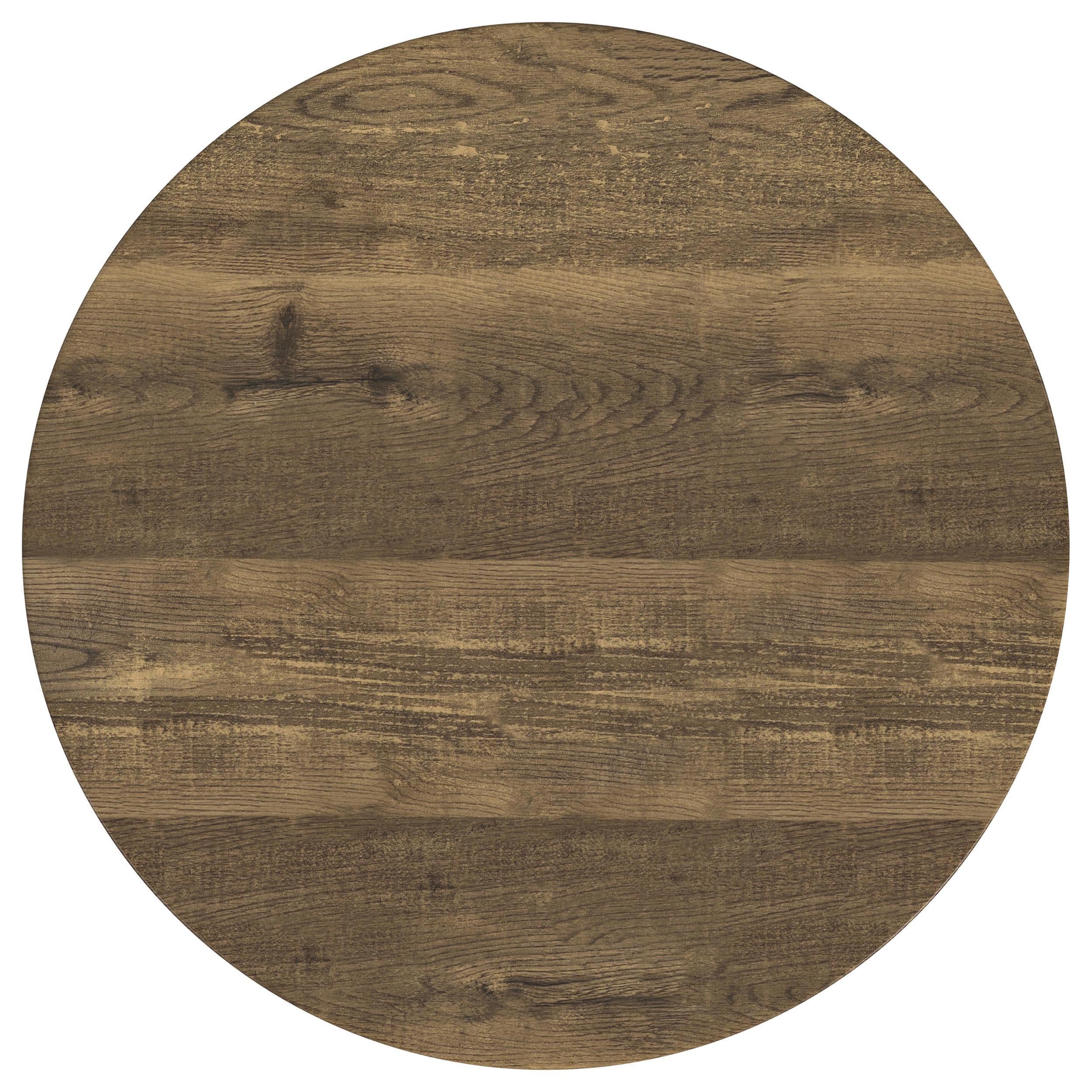 Delfin Brown 3-Piece Round Coffee and End Table Set - Image 9