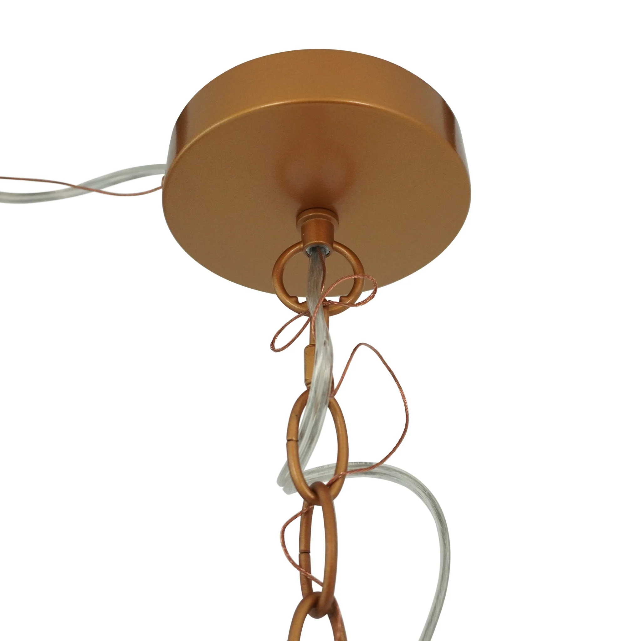 Delphi Pendant Lamp - Coarse Gold and Clear Glass - Image 3