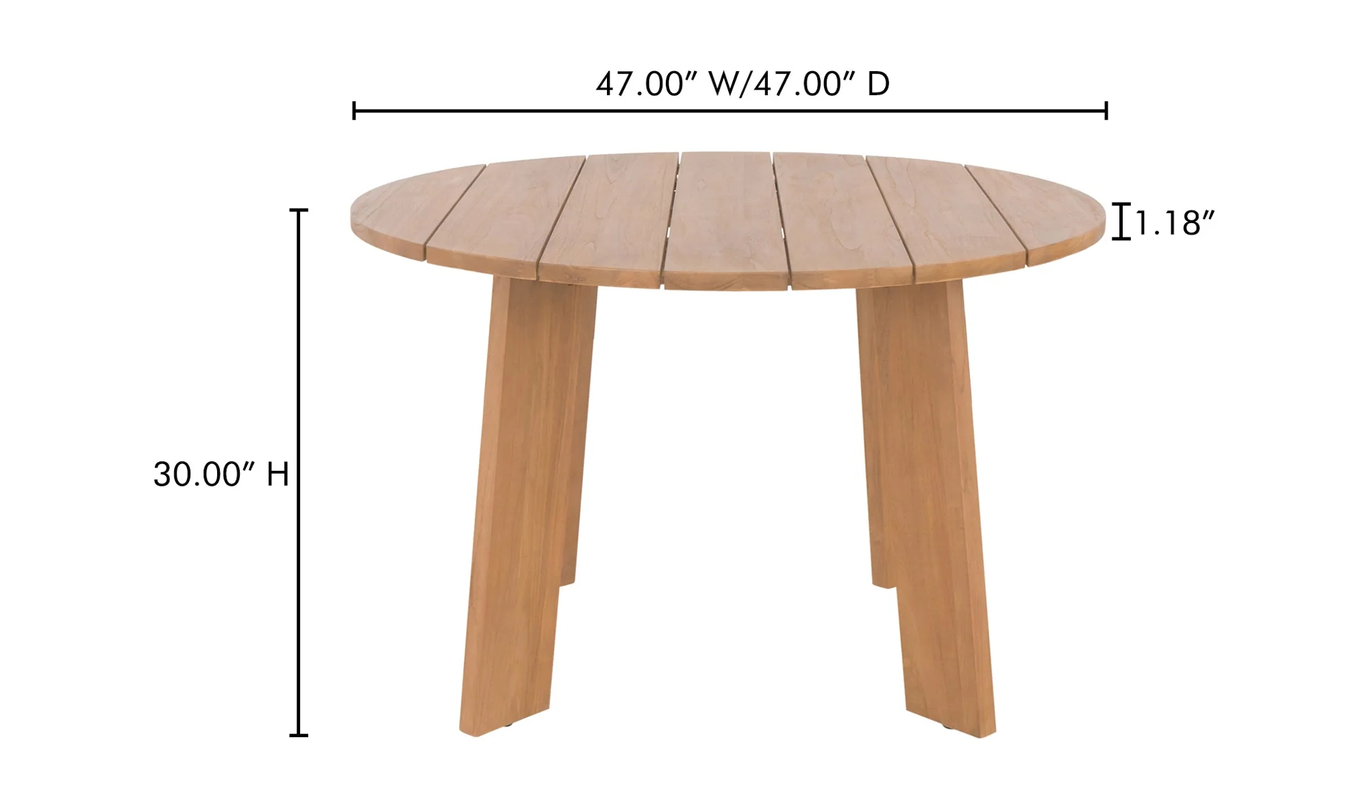 Delta Round Outdoor Dining Table Natural - Image 9
