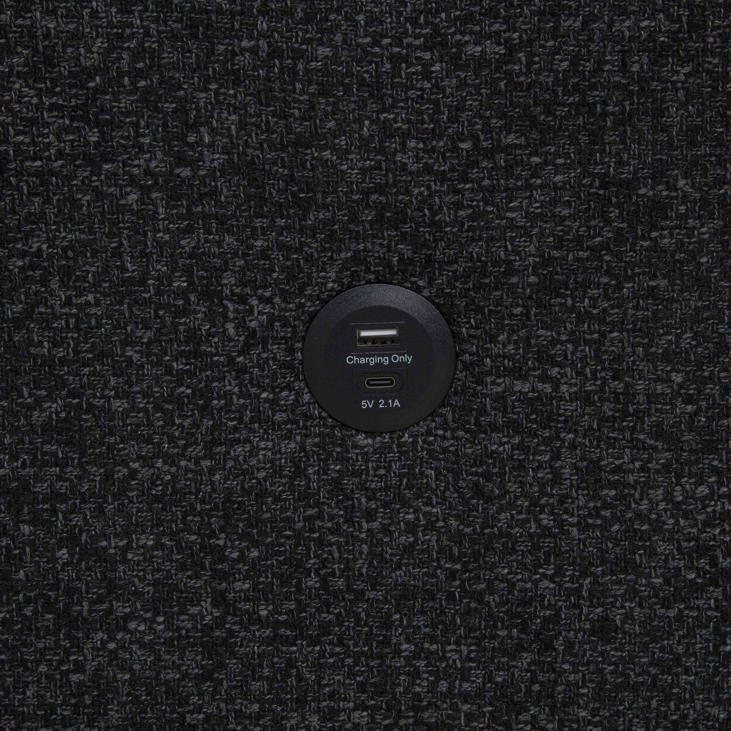 Demko Black Sleeper Sectional Sofa with Speaker and Storage Chaise - Image 15