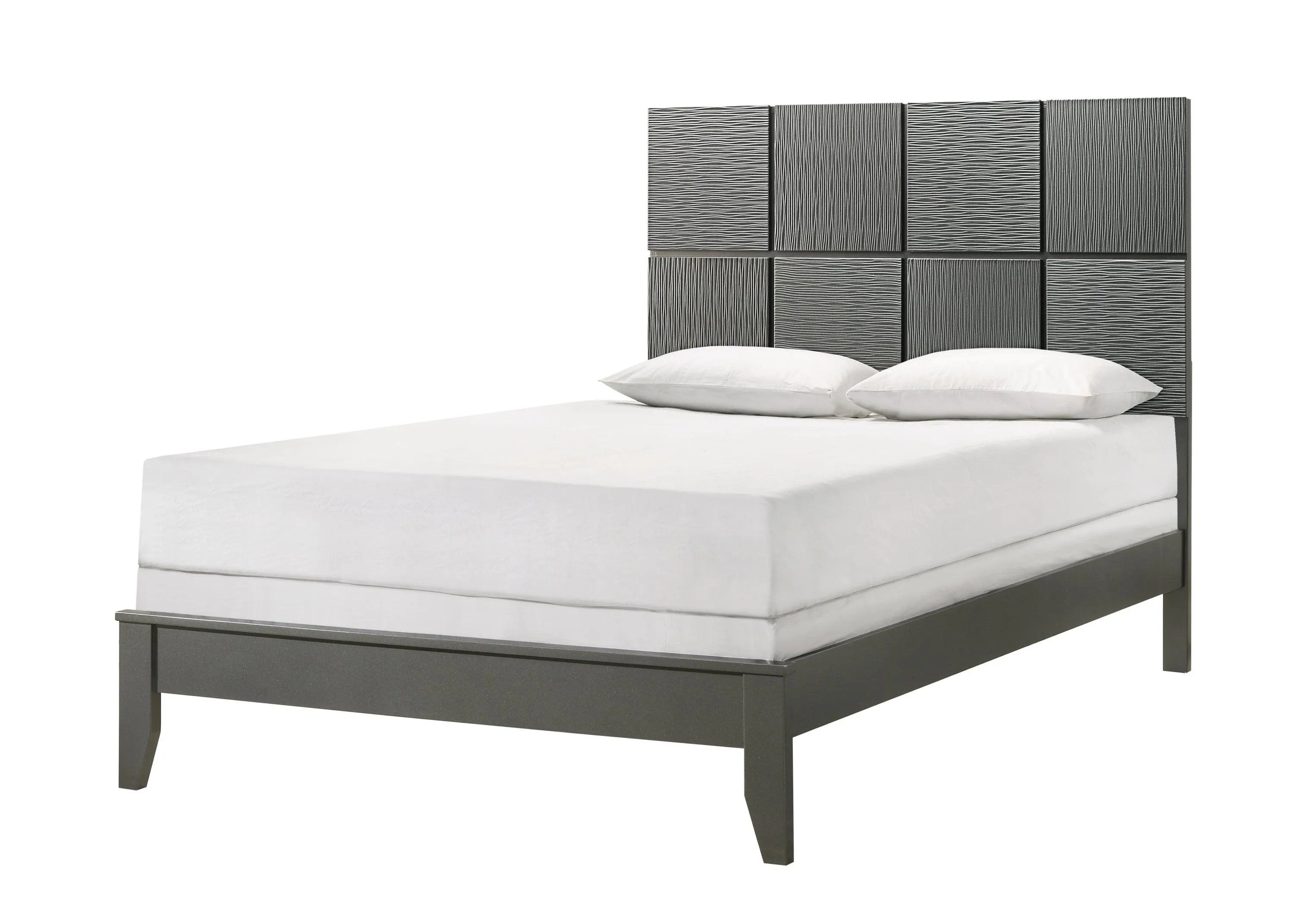 Denker Gunmetal Full Panel Bed