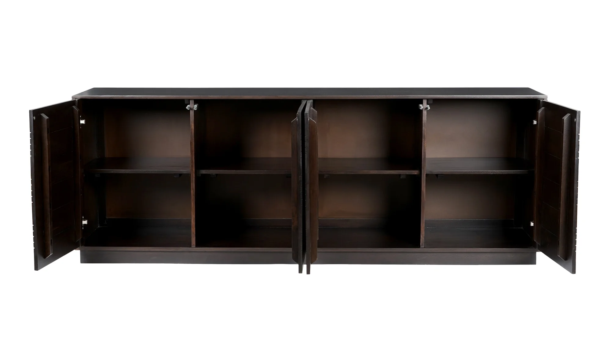 Denman 4 Door Sideboard - Dark Brown - Image 2