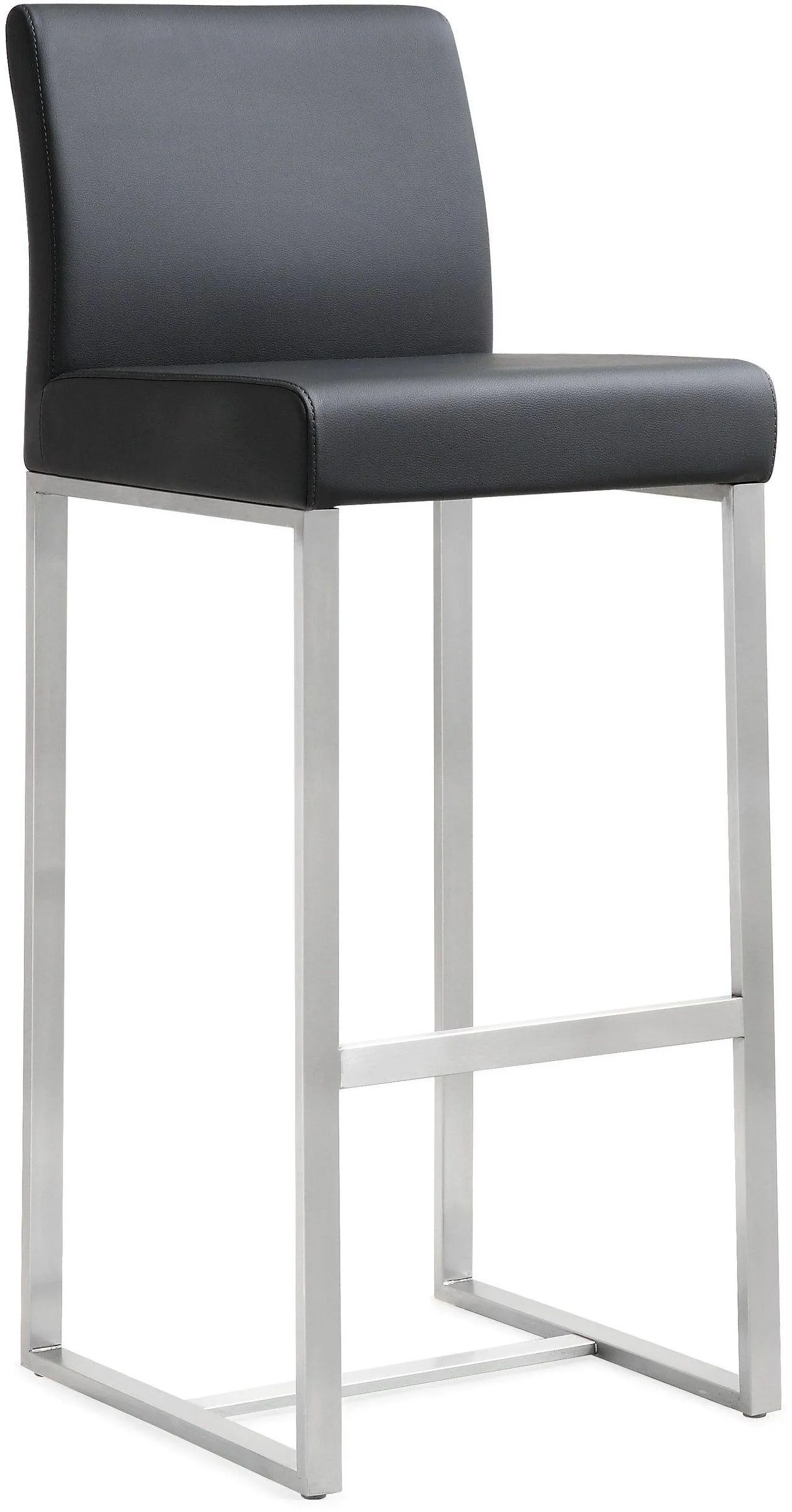 Denmark Performance Vegan Leather Stool with Silver Base - Set of 2 - Image 22