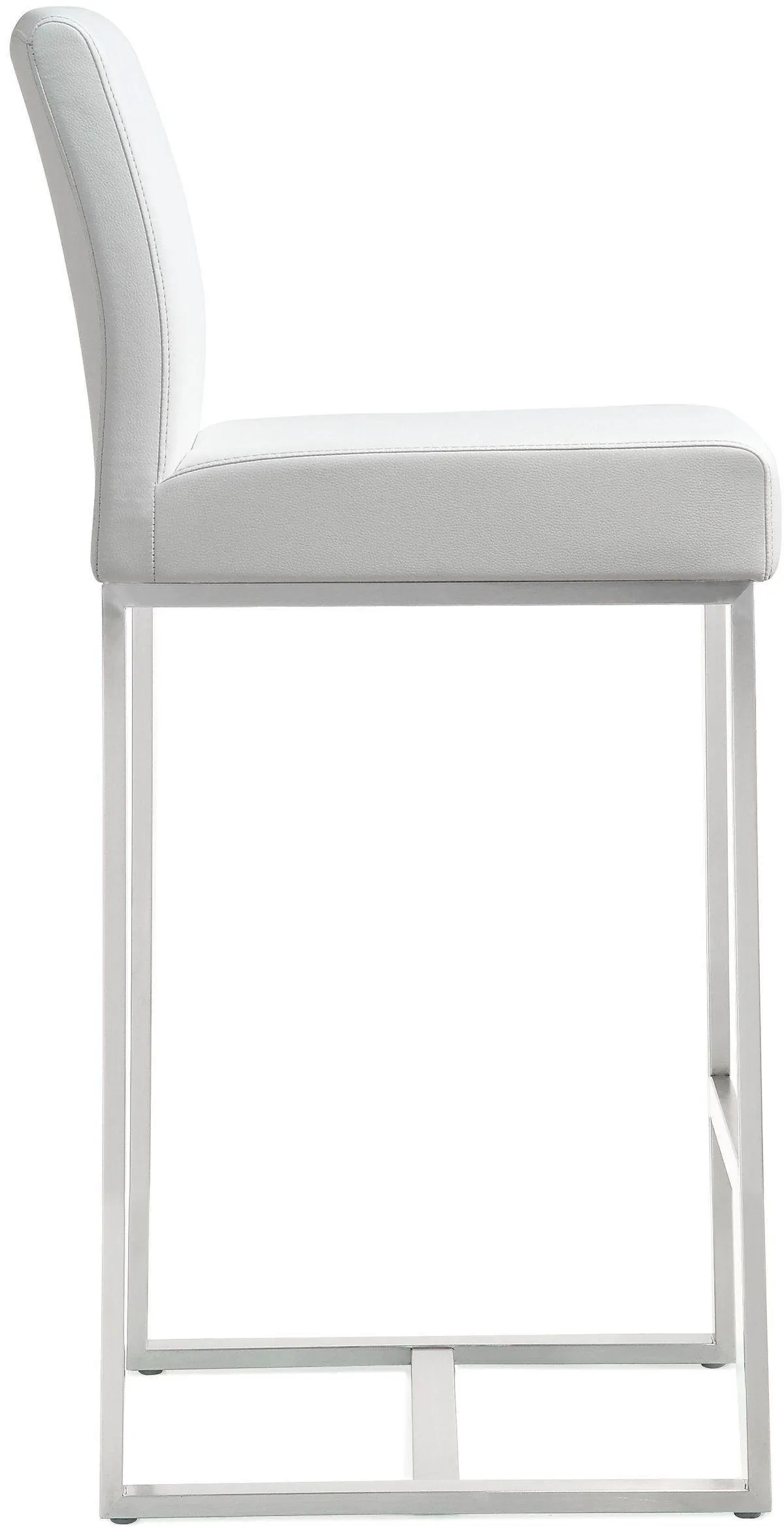 Denmark Performance Vegan Leather Stool with Silver Base - Set of 2 - Image 41