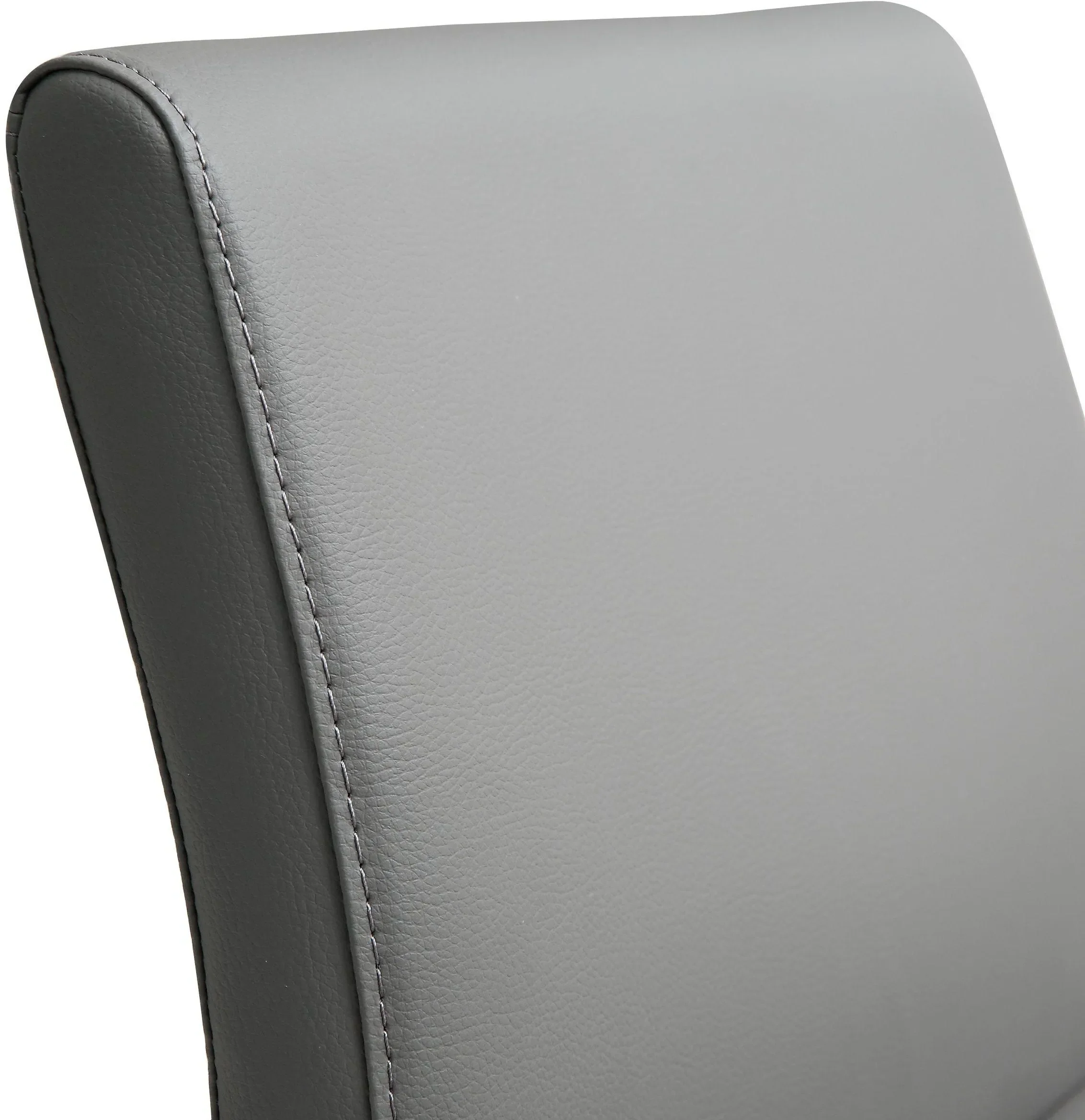 Denmark Performance Vegan Leather Stool with Silver Base - Set of 2 - Image 8