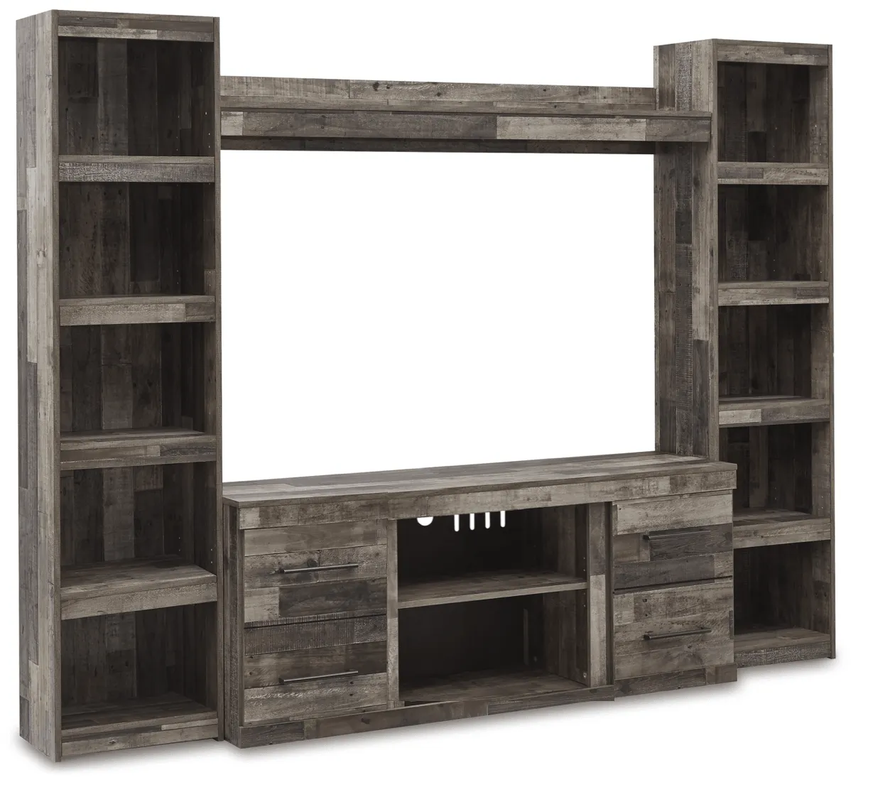 Derekson Multi Gray 4-Piece Entertainment Center - Image 4