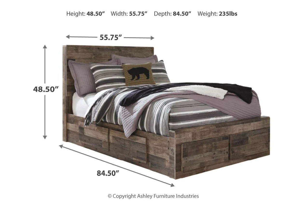 Derekson Multi Gray Full Storage Platform Bed with 6 Drawers - Image 4