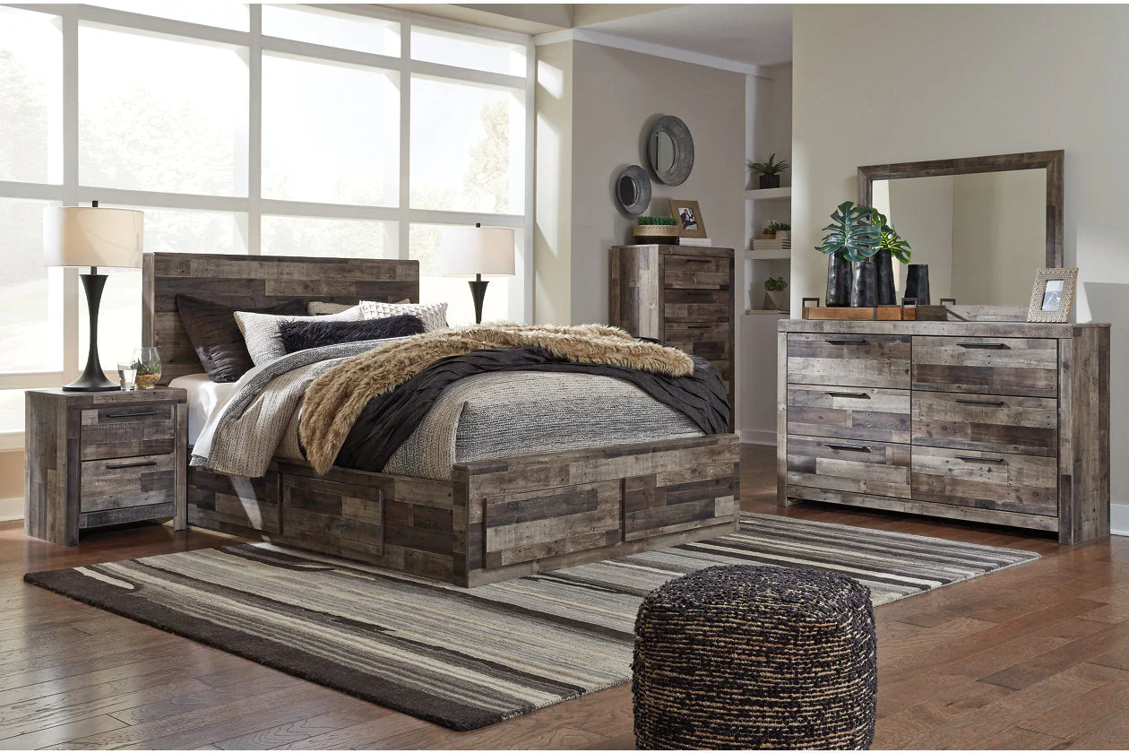 Derekson Multi Gray Full Storage Platform Bed with 6 Drawers - Image 7