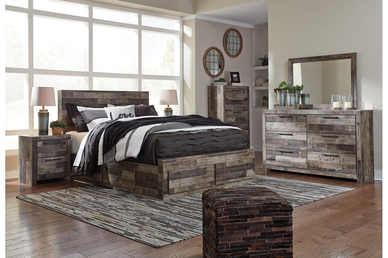 Derekson Multi Gray Queen Platform Bed with 6 Storage Drawers - Image 7