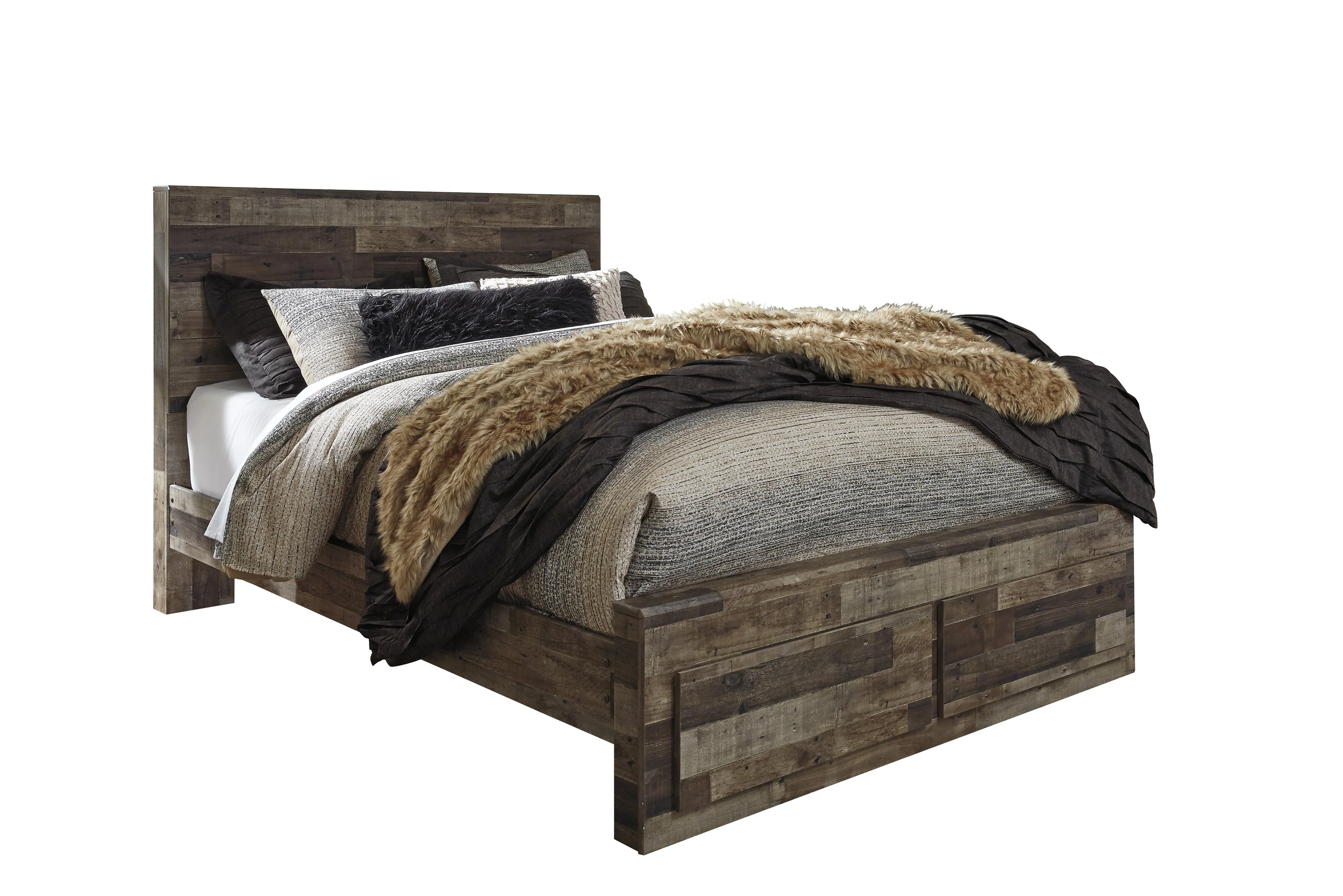 Derekson Multi Gray Storage Platform Bedroom Set - Image 5