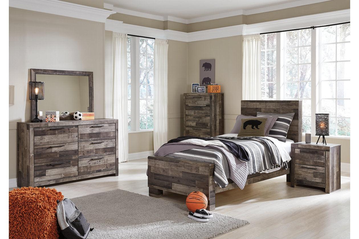 Derekson Multi Gray Twin Panel Bed - Image 4