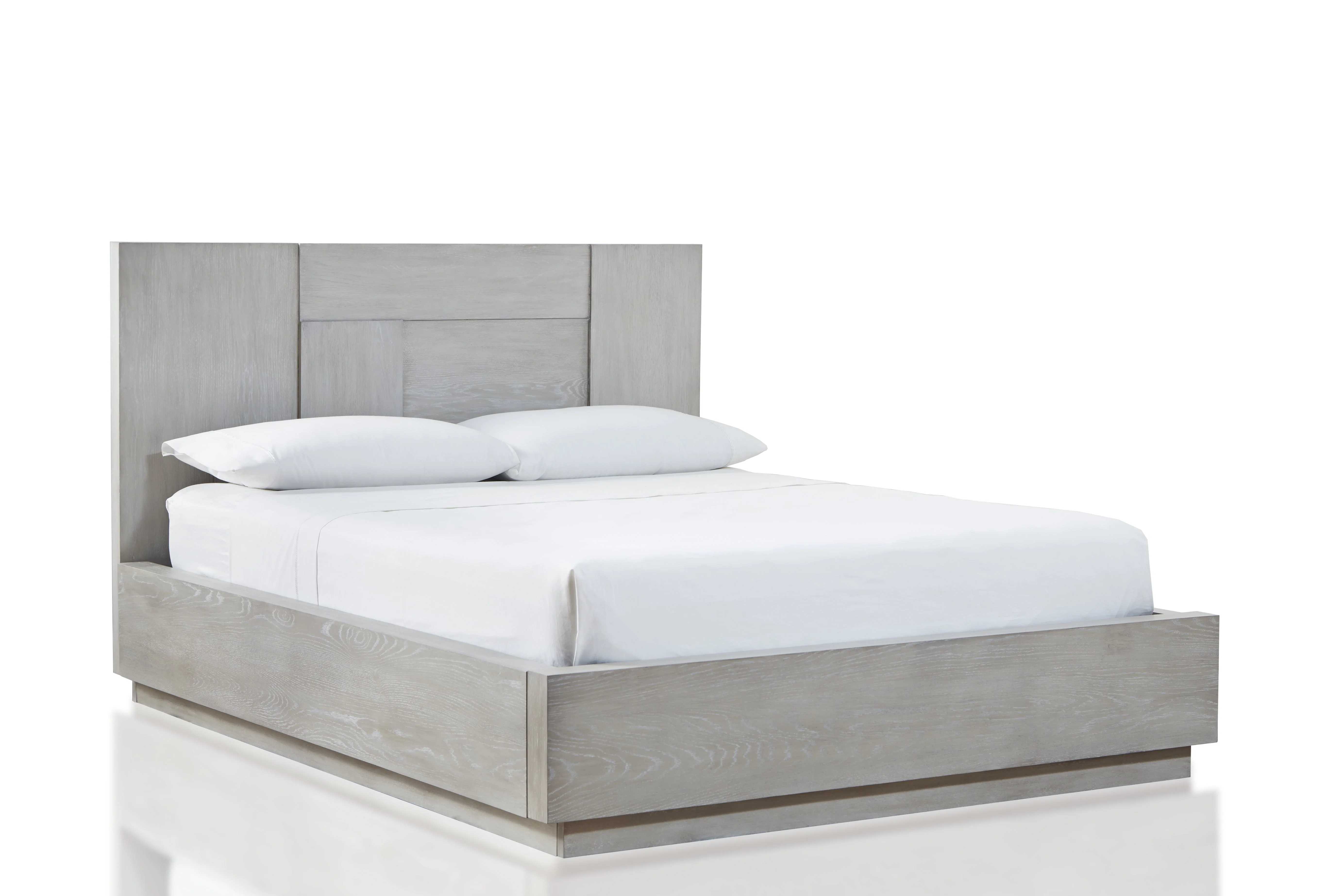 Destination Wood California King Panel Bed in Cotton Grey - Image 3