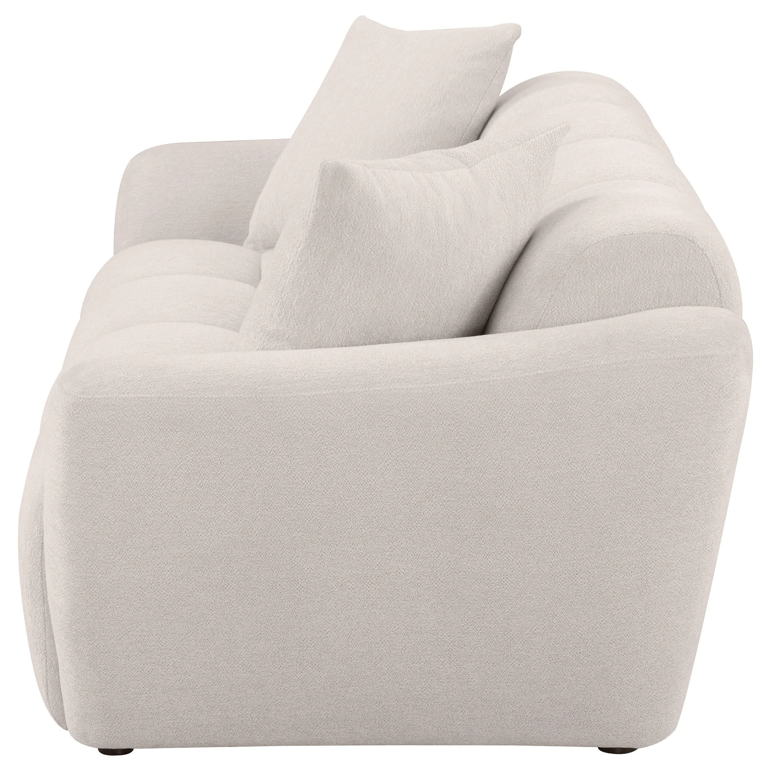 Destino Chenille Upholstered Splayed Arm Sofa Greige - Image 4
