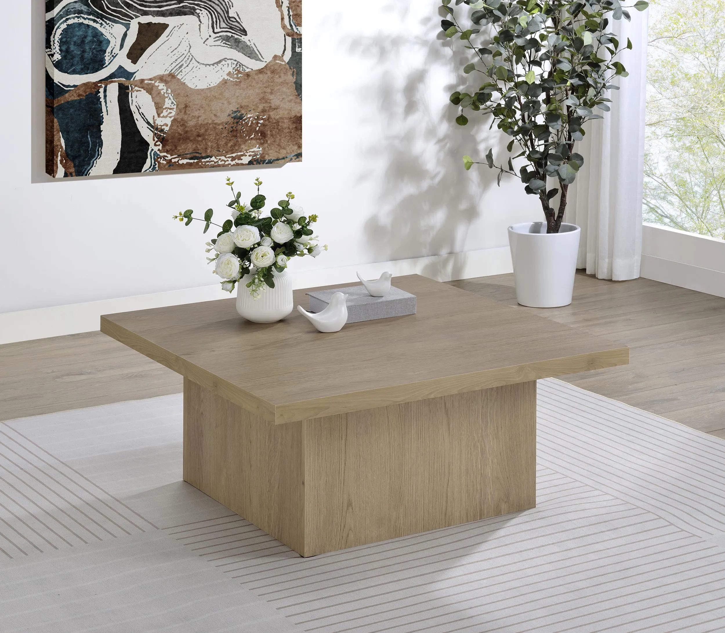 Devar Latte Square Engineered Wood Cocktail Coffee Table