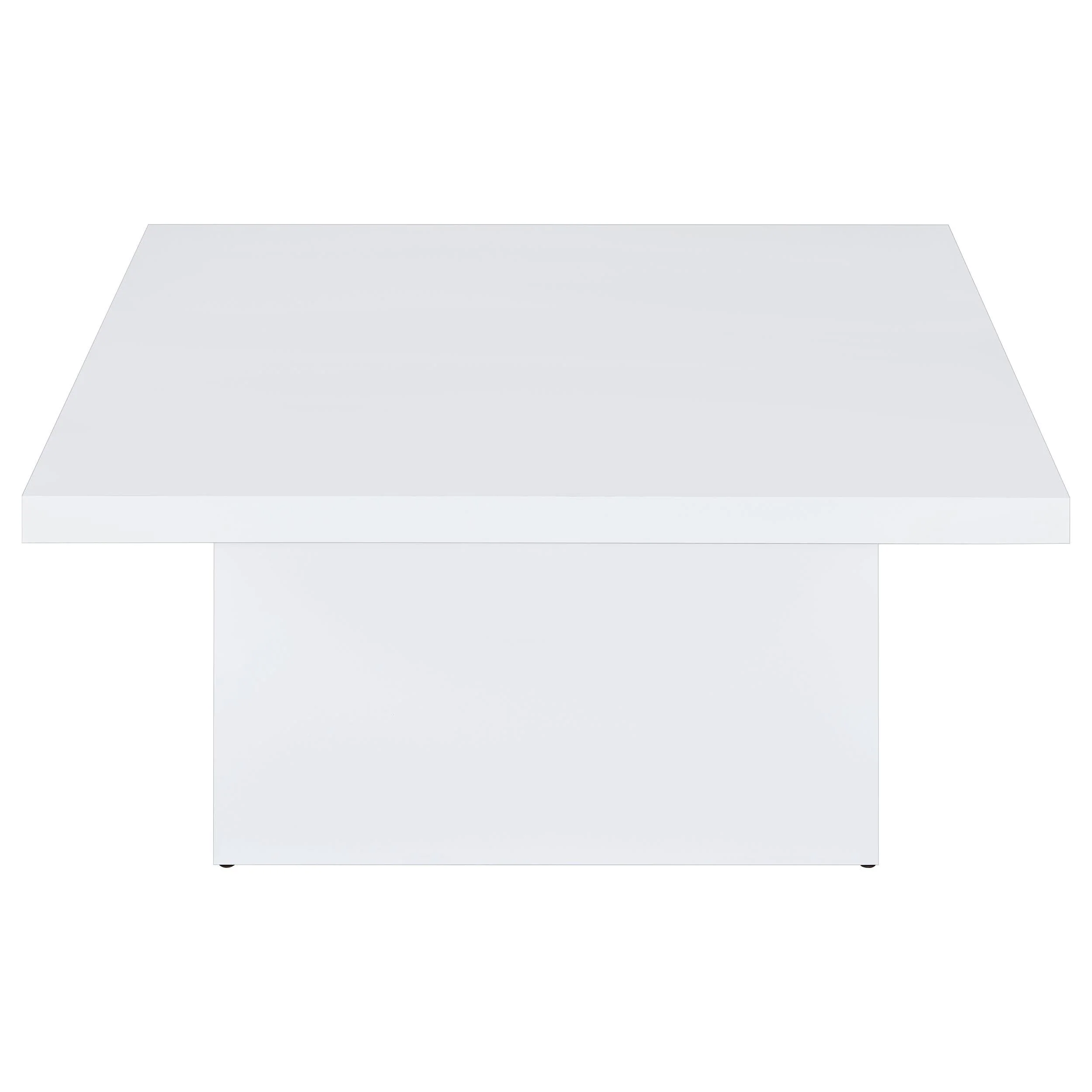 Devar White High Gloss 2-Piece Square Coffee End Table Set - Image 9
