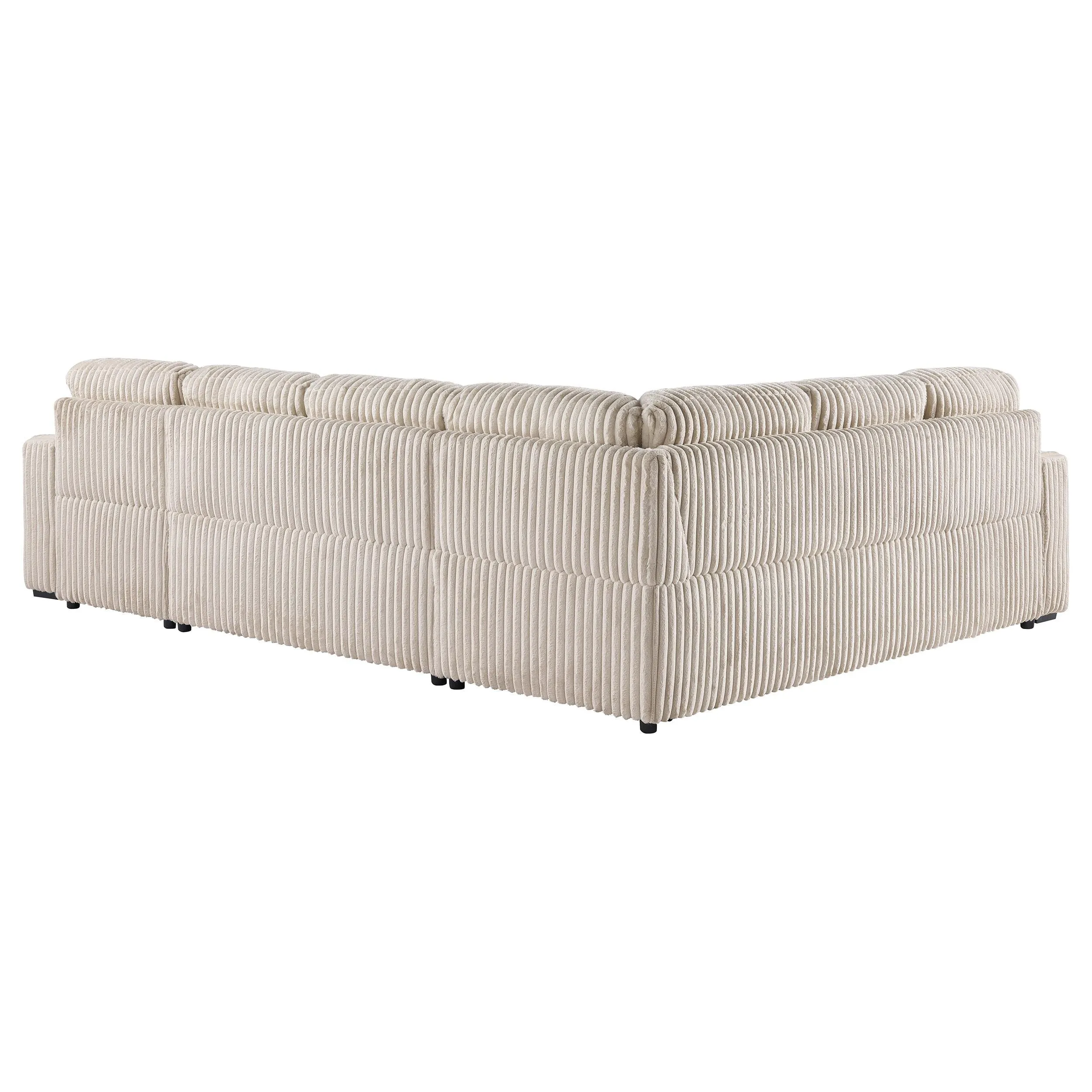 Devonshire Camel Sleeper Sectional Sofa Storage Chaise - Image 15