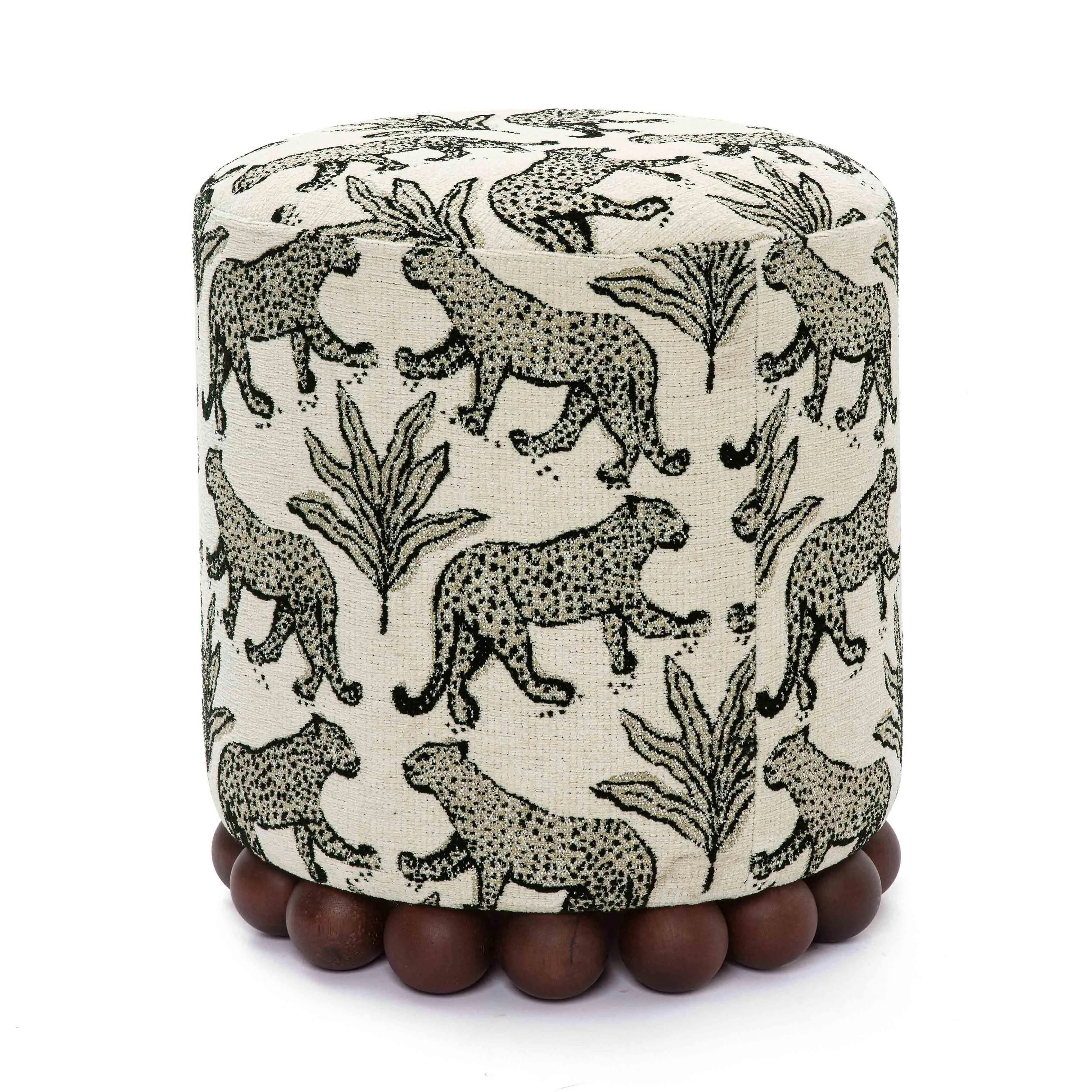 Dex Leopard Jacquard Ottoman - Image 3