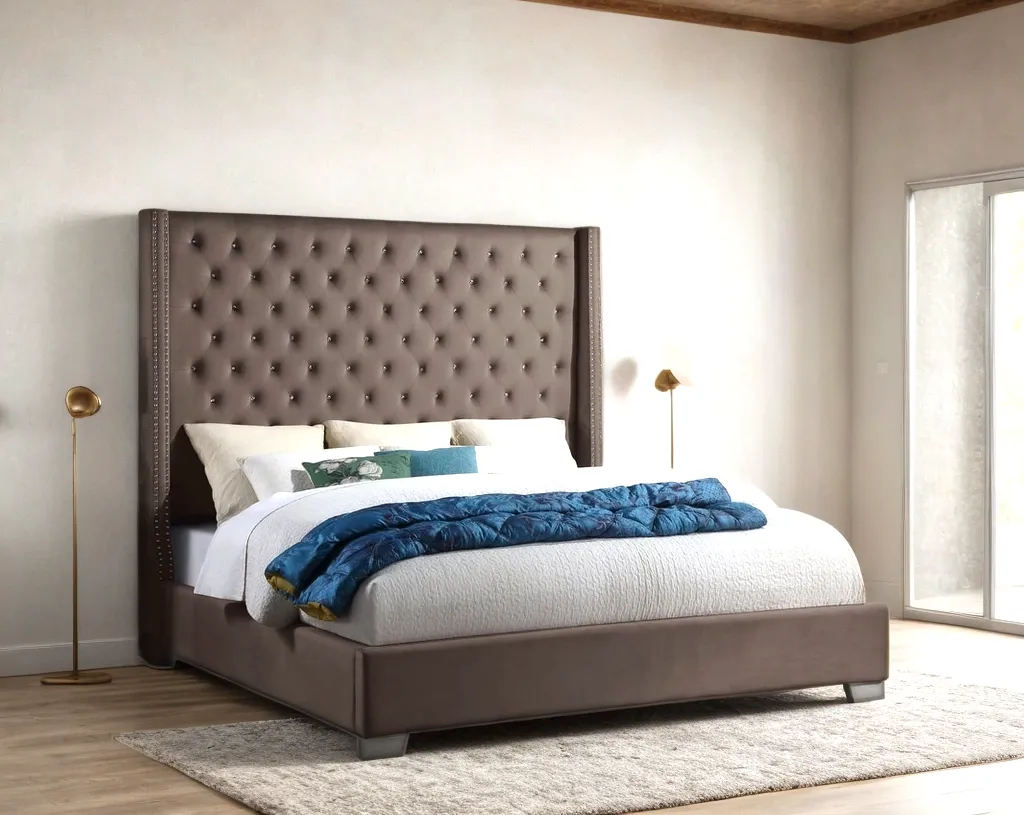 Diamond Mocha Queen Panel Bed