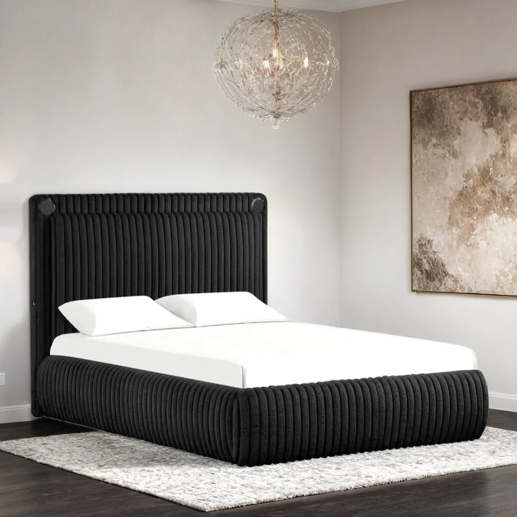 Diana Black King Platform Bed