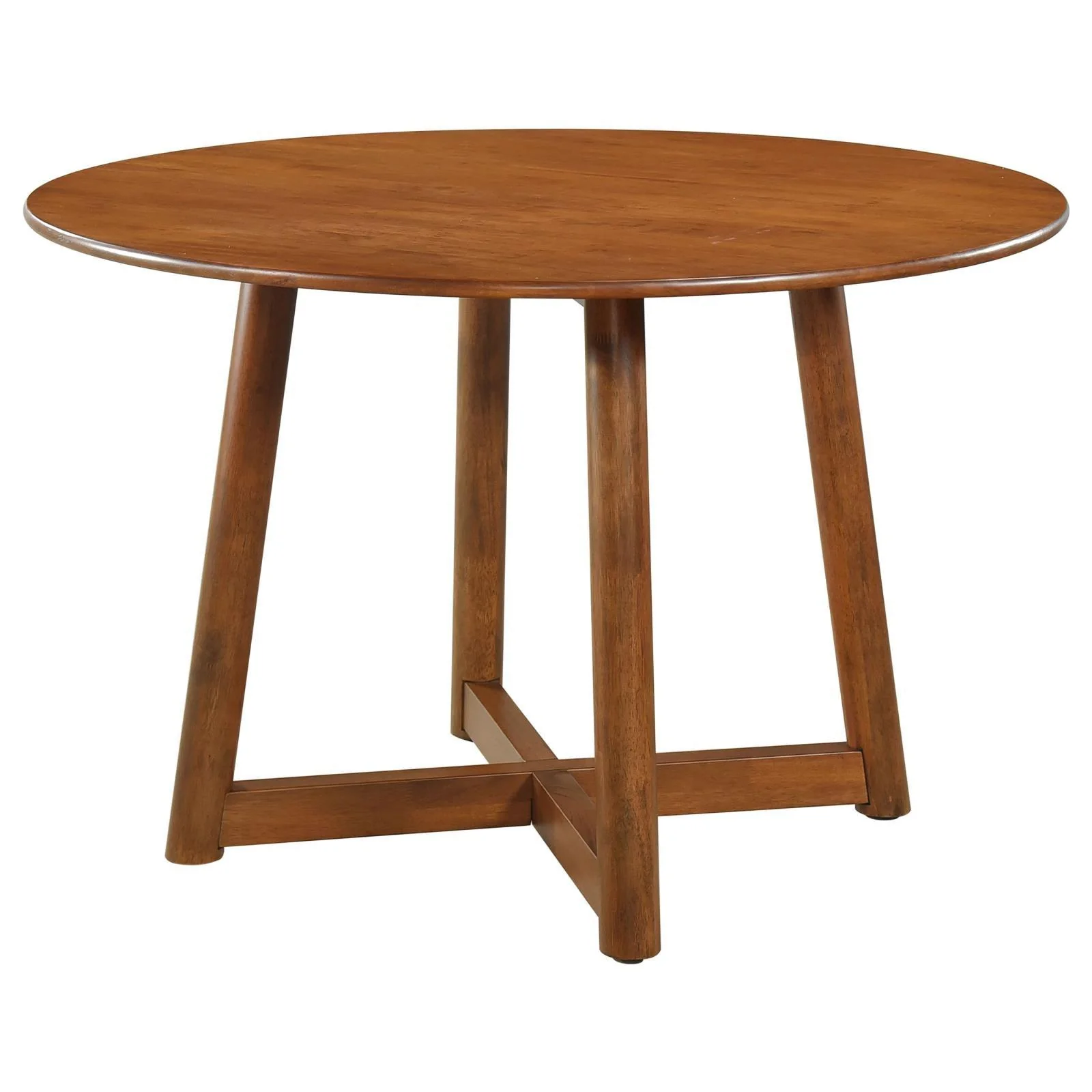 Dinah Walnut 5-Piece Round Solid Wood Dining Set - Image 2