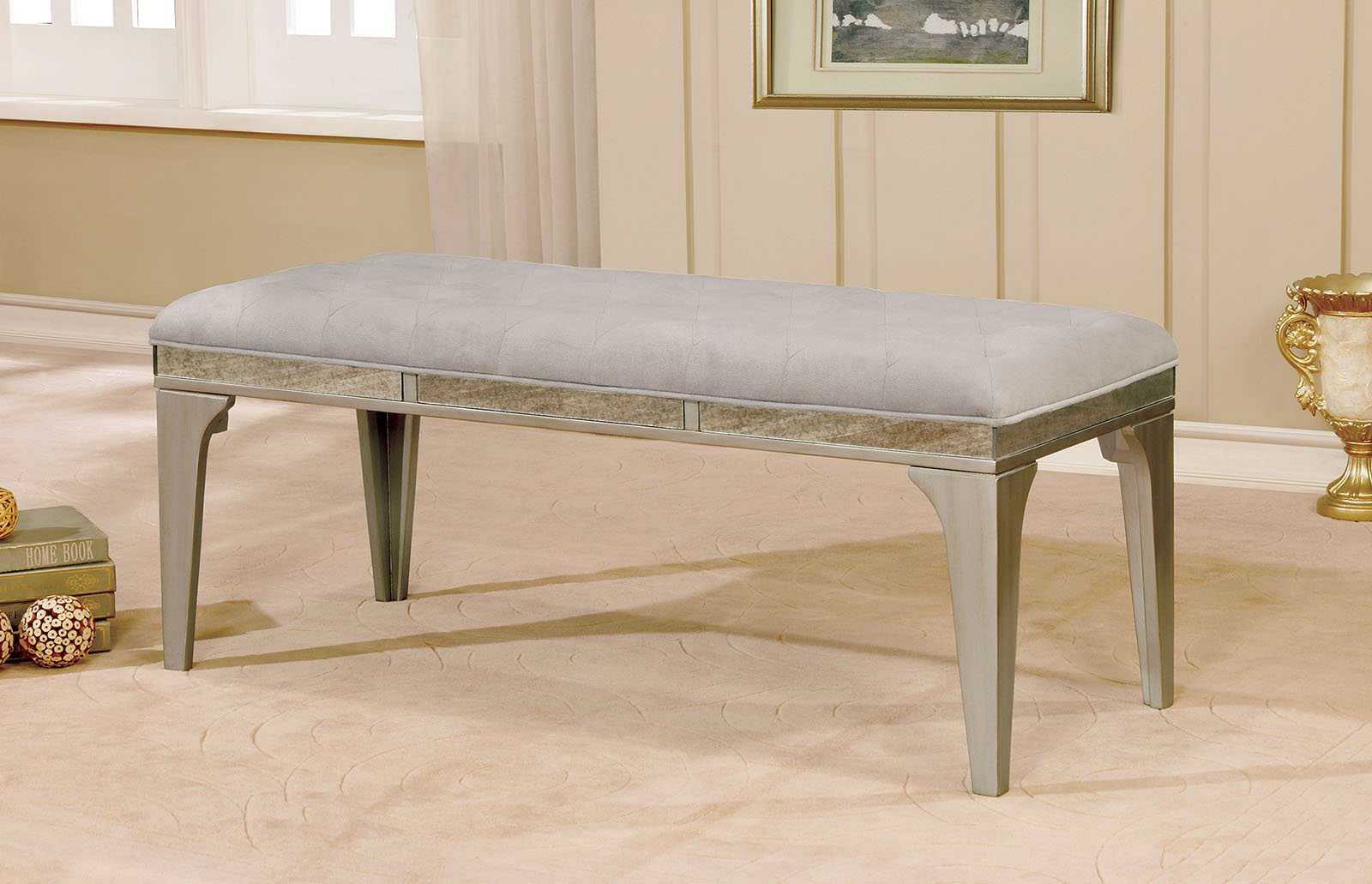 Diocles Silver & Gray 6-Piece Dining Room Set - Image 5