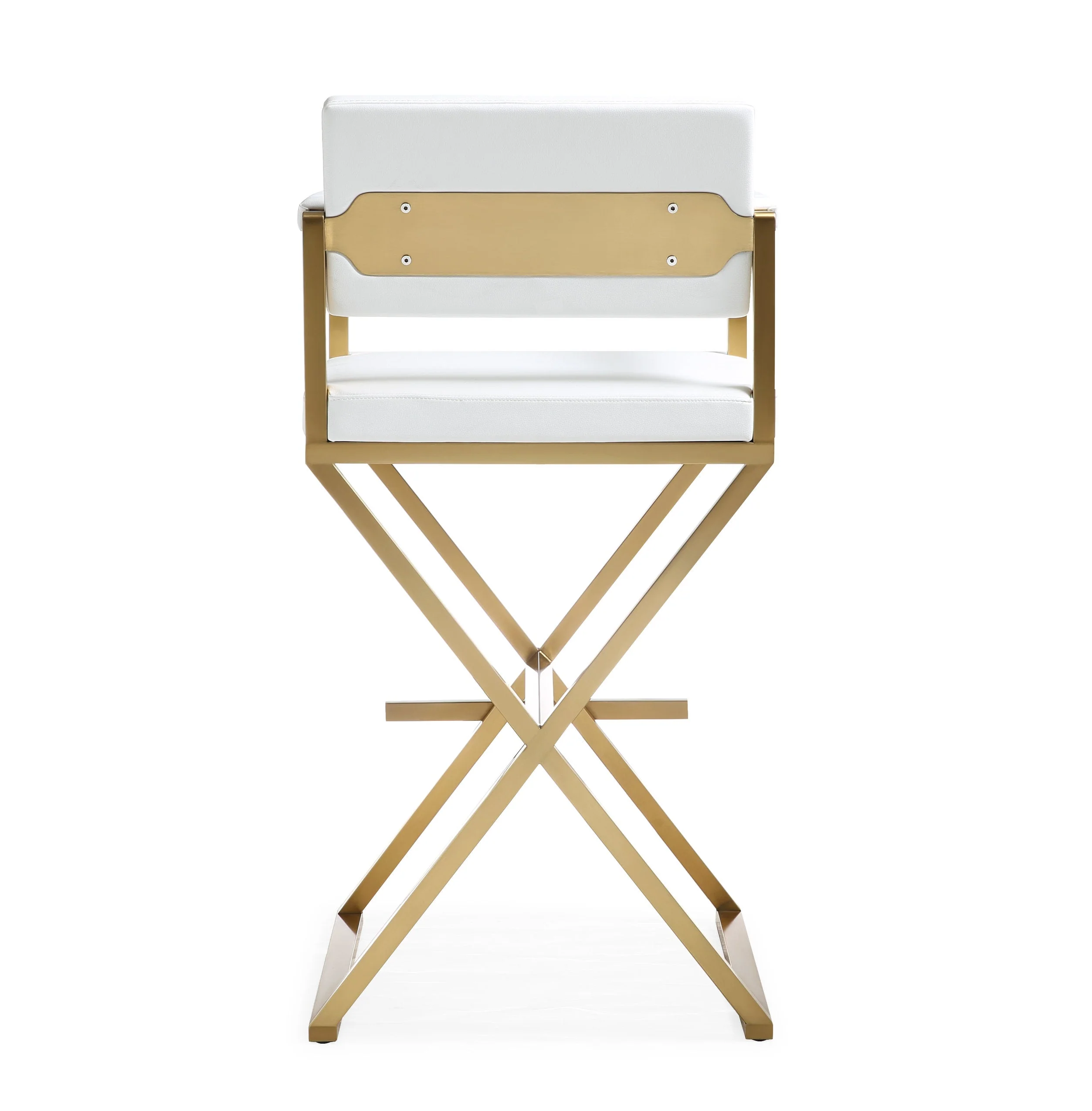 Director Performance Vegan Leather Stool with Gold Base - Image 22