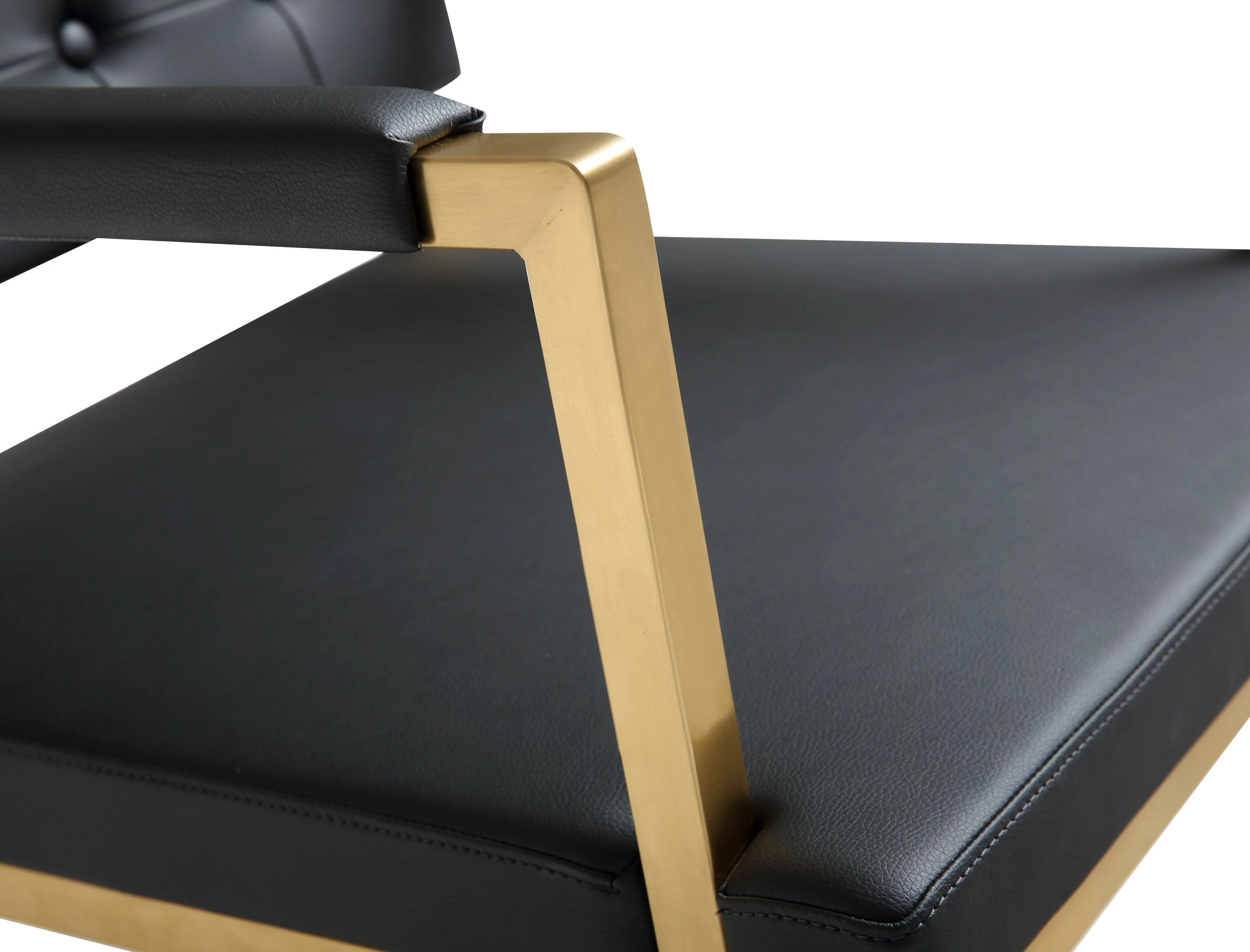Director Performance Vegan Leather Stool with Gold Base - Image 5
