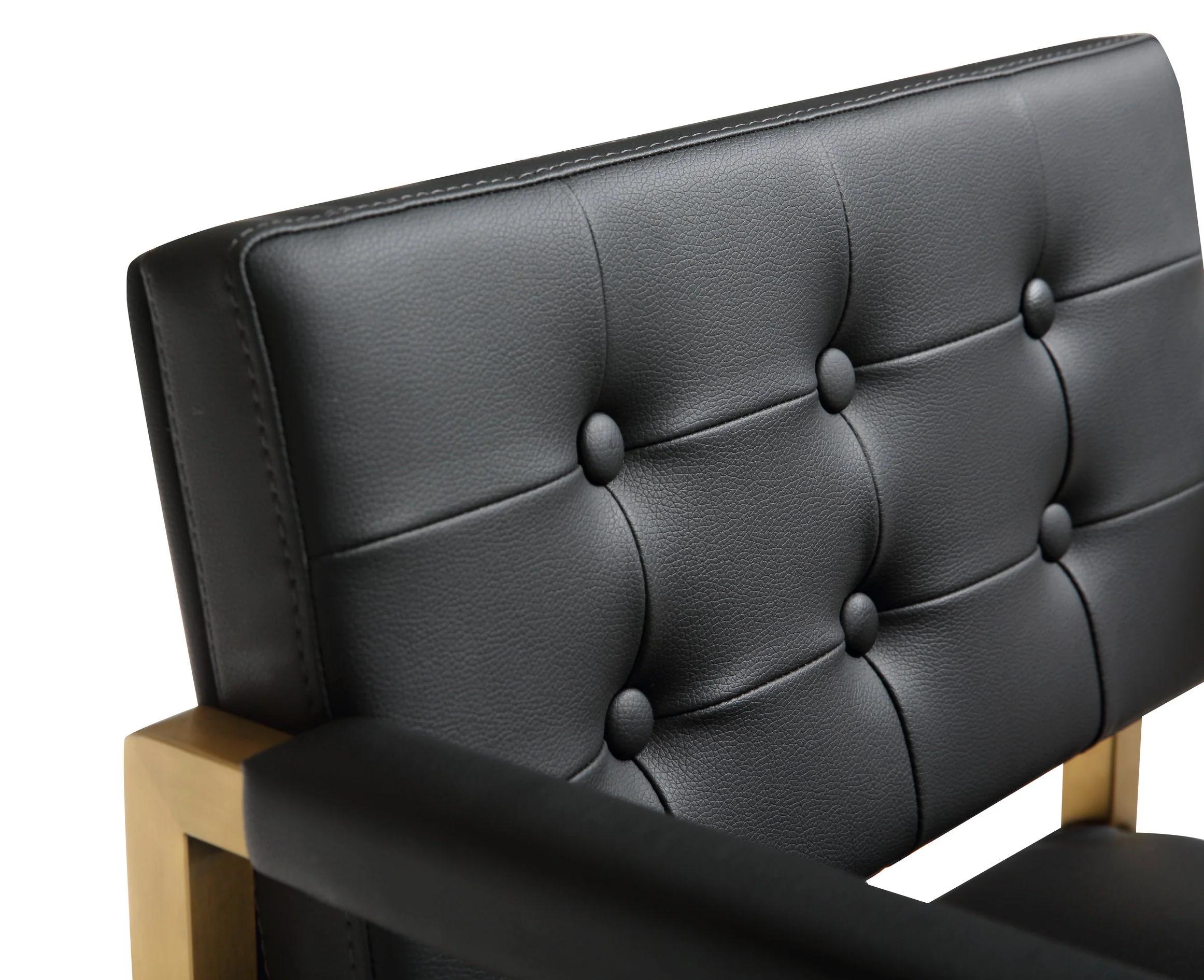 Director Performance Vegan Leather Stool with Gold Base - Image 6