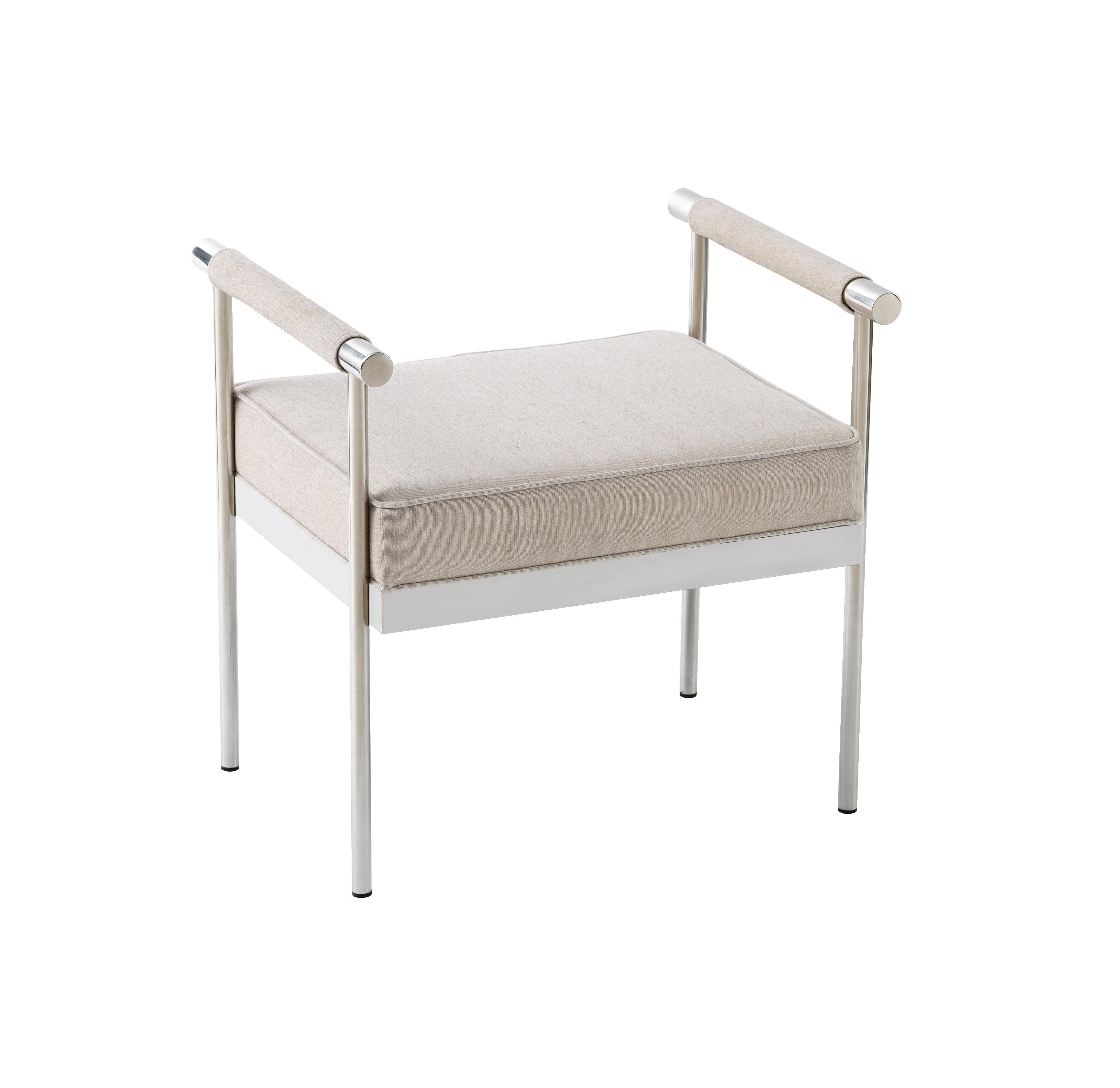 Diva Cream Velvet Bench - Image 5