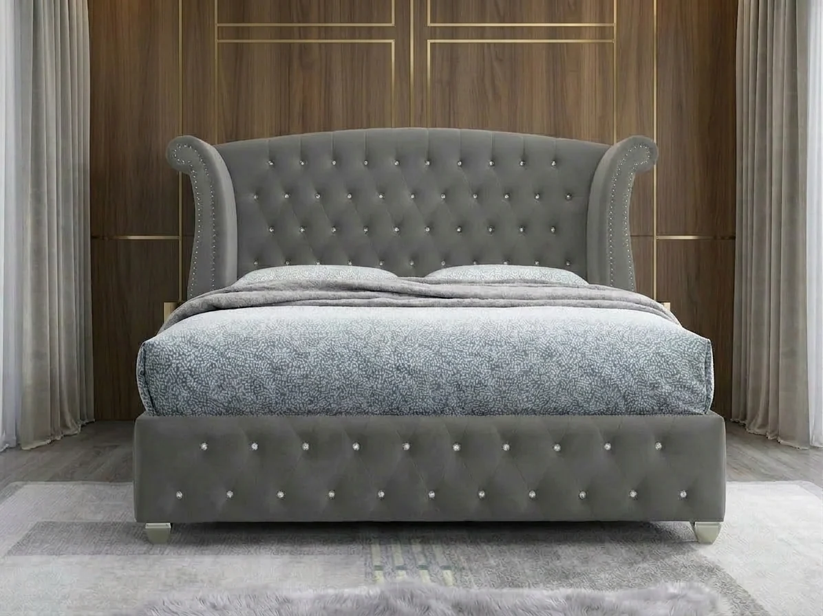 Divina Grey Platform King bed - Image 3