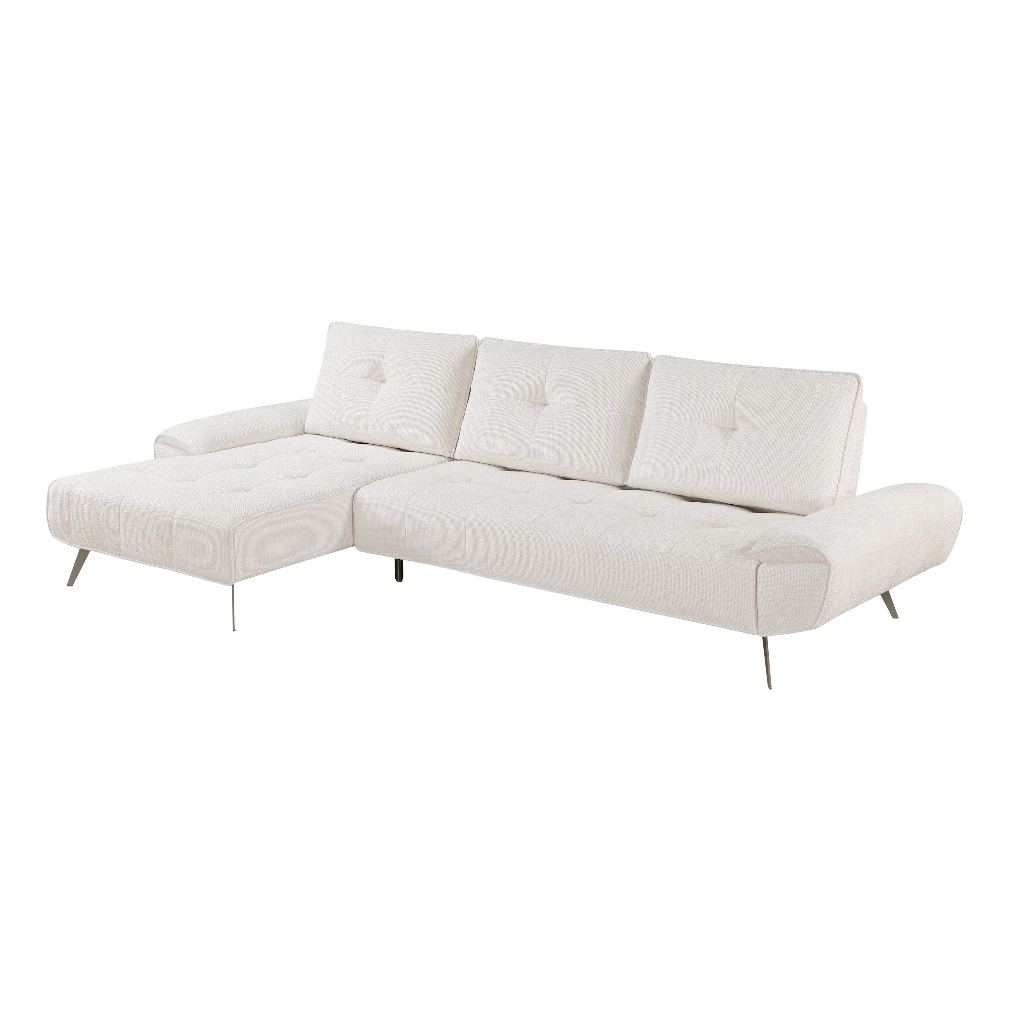 Dominic Beige 2-Piece Sectional with Left Chaise and Dual-position Backs - Image 12
