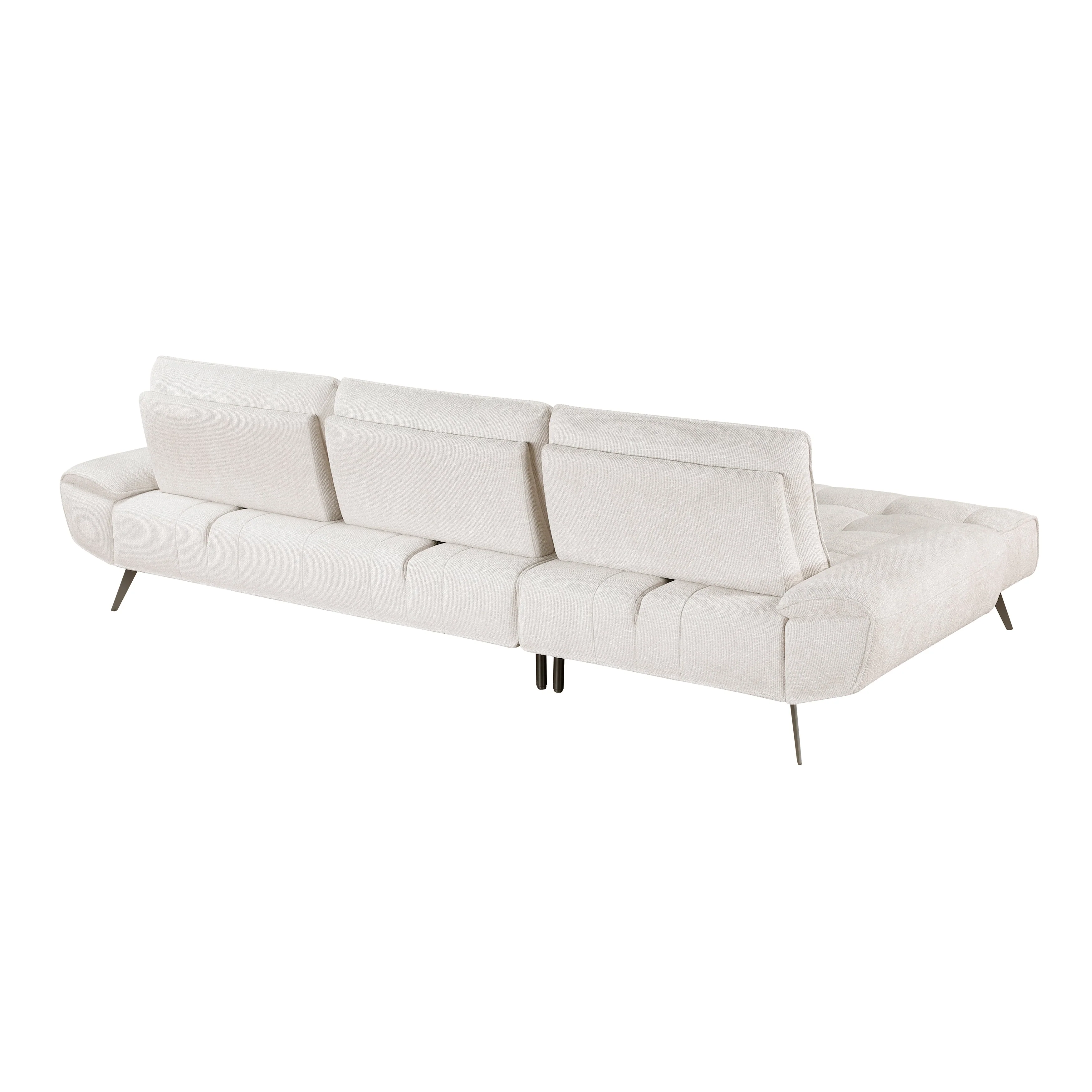 Dominic Beige 2-Piece Sectional with Left Chaise and Dual-position Backs - Image 5
