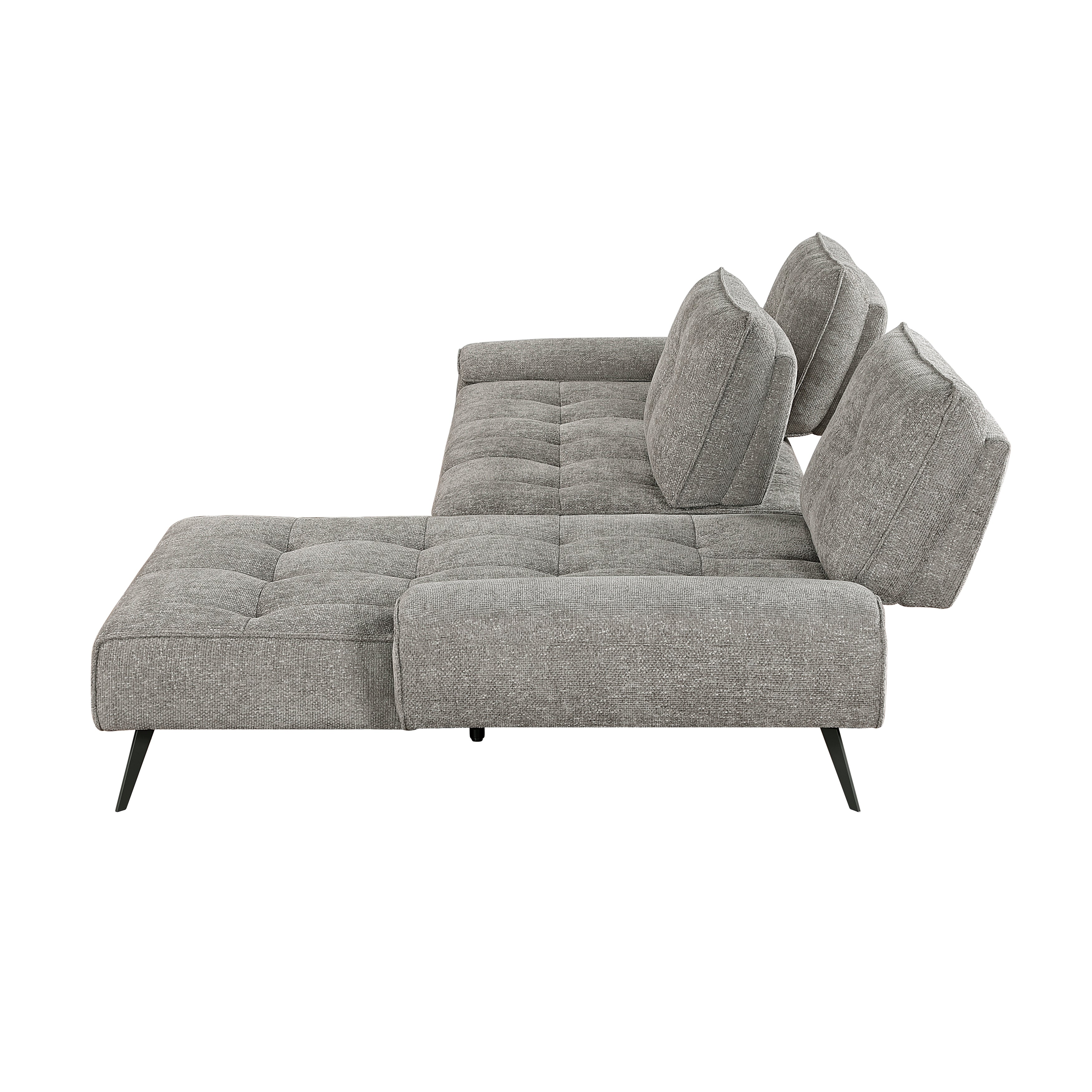Dominic Dark Gray 2-Piece Sectional with Right Chaise and Dual-position Backs - Image 9