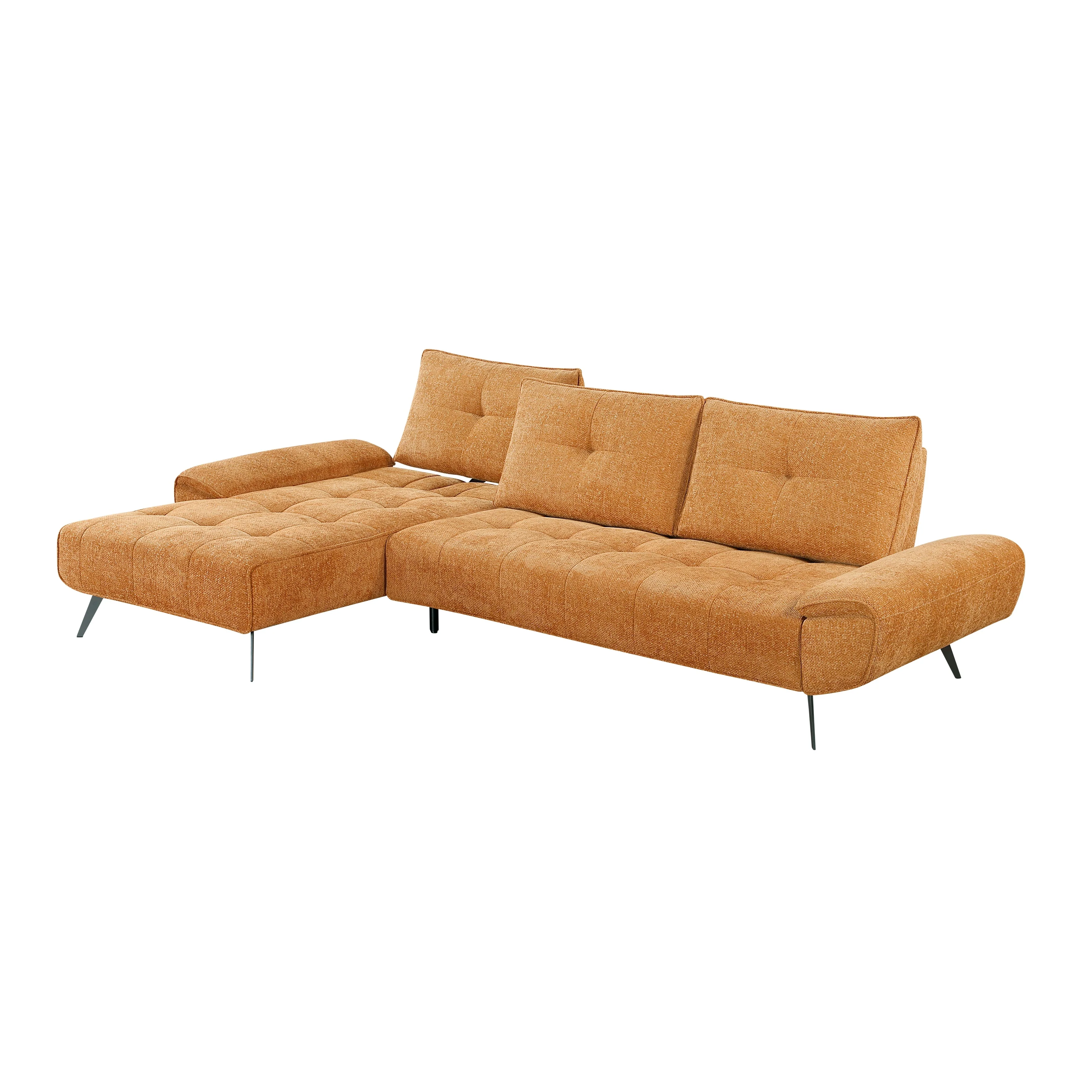 Dominic Orange 2-Piece Sectional with Left Chaise and Dual-position Backs - Image 7