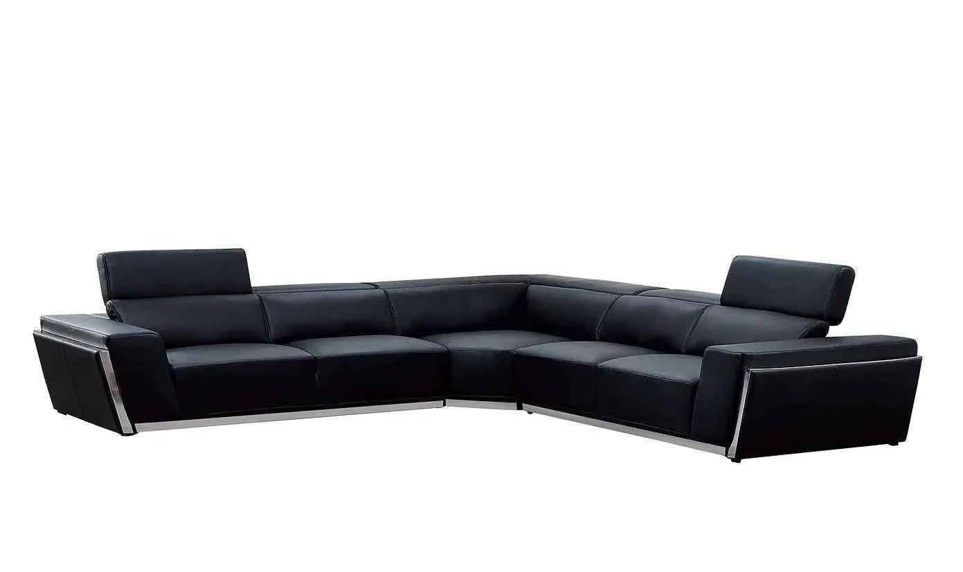 Domo Black 3-Piece Sectional - Image 4