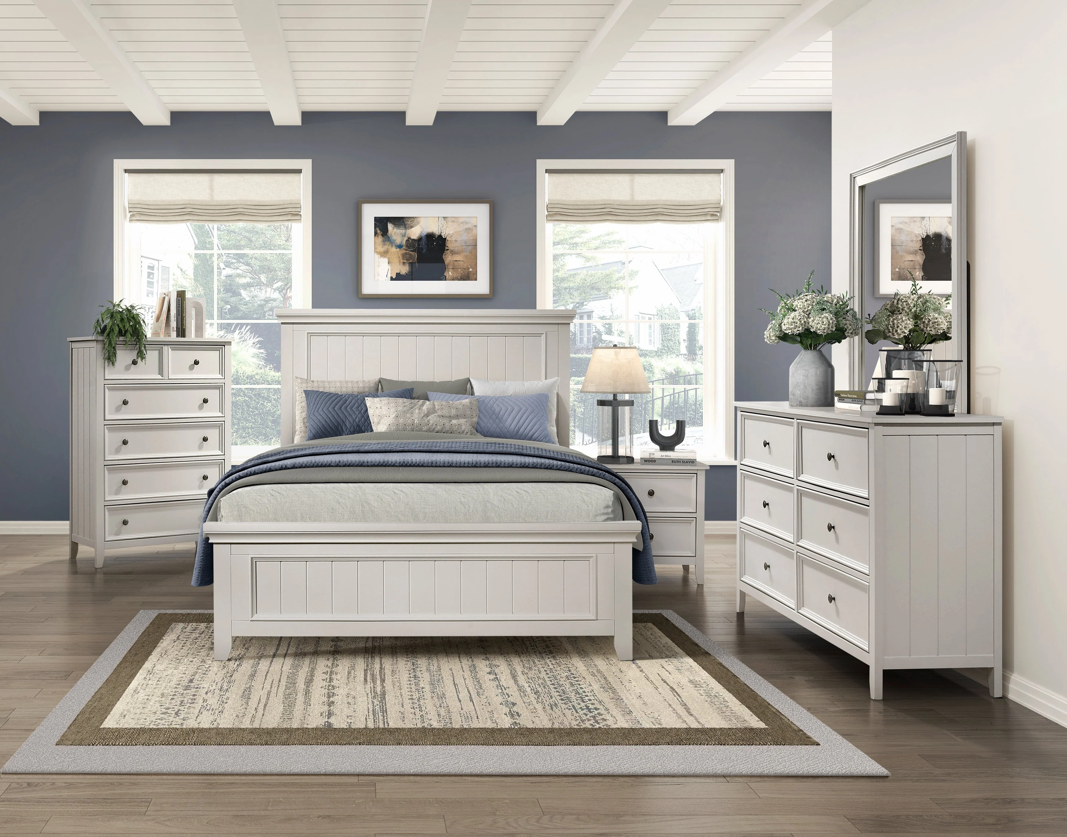 Donahue White Full Panel Bed - Image 4