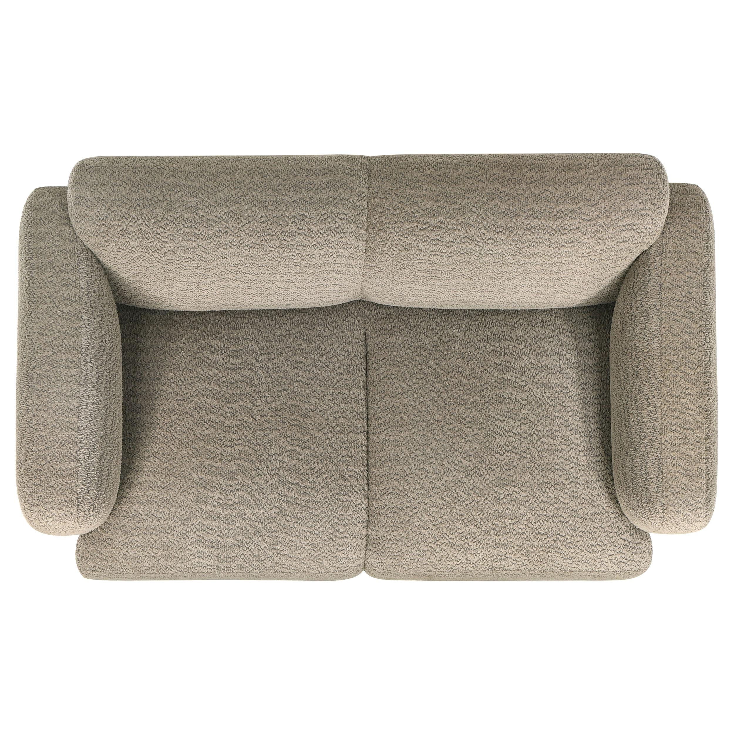 Dorset 3-piece Upholstered Round Track Arm Sofa Set Brown - Image 9
