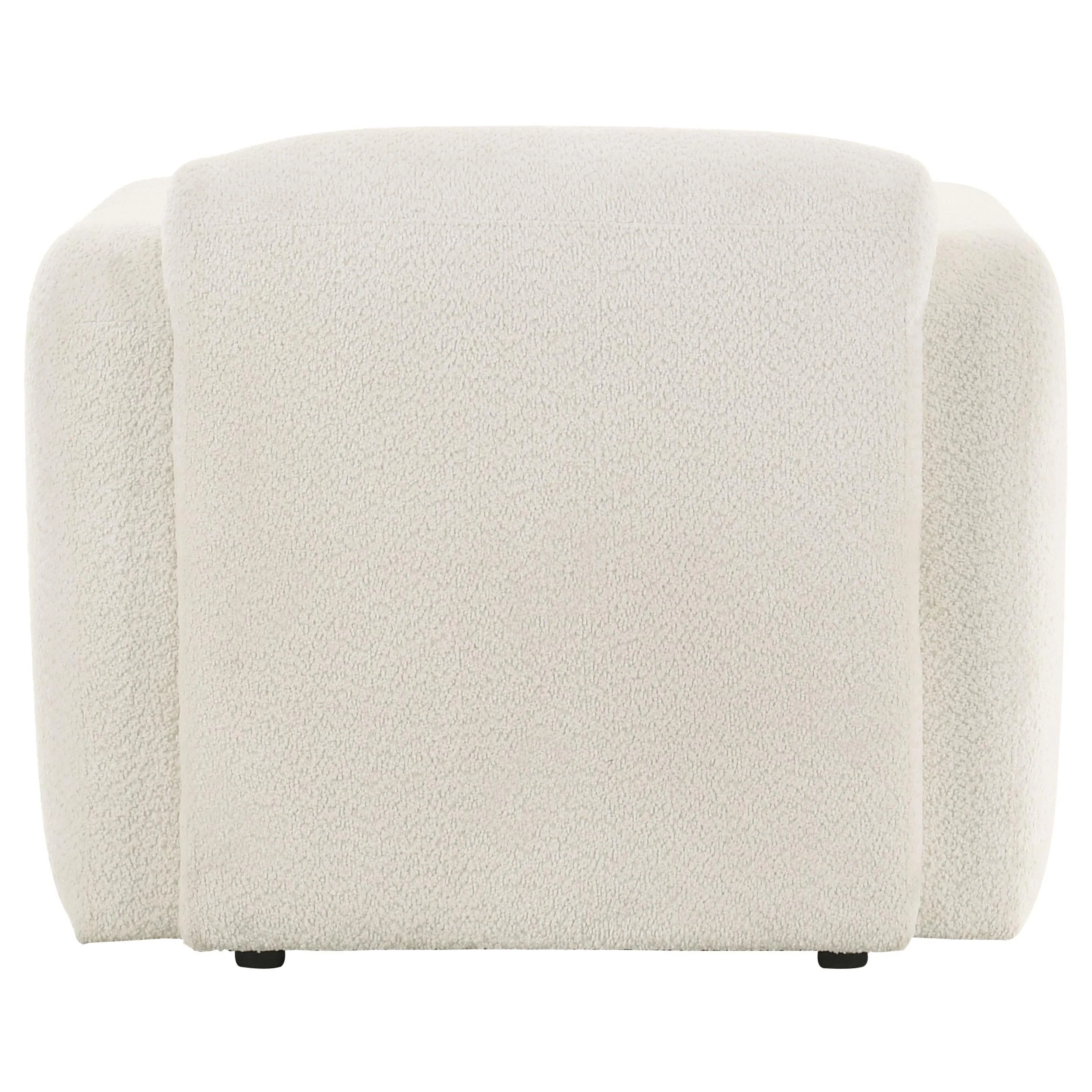Dorset White Fabric Upholstered Round Track Arm Accent Chair - Image 6